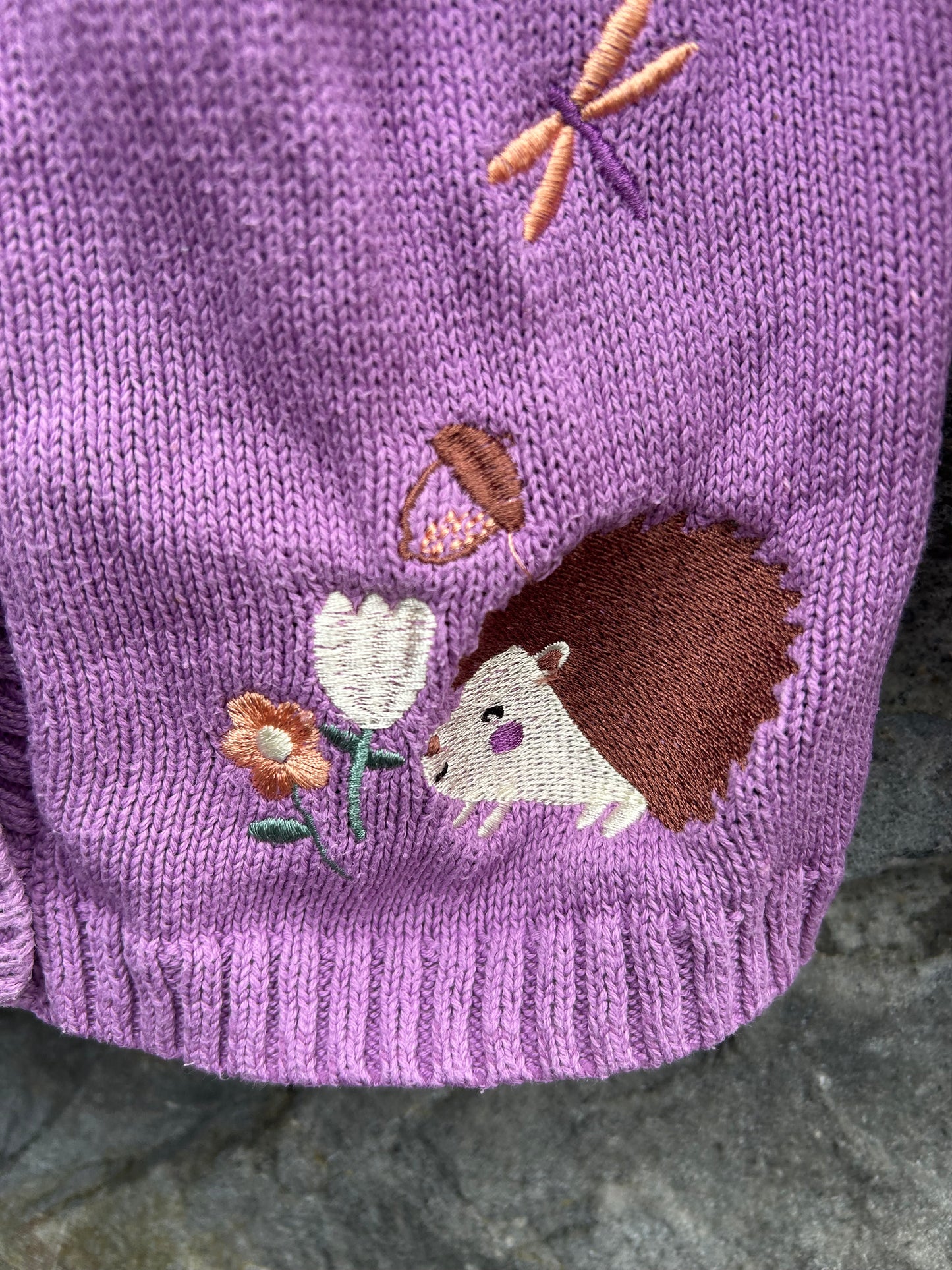 Woodland purple cardigan 18-24m (86-92cm)