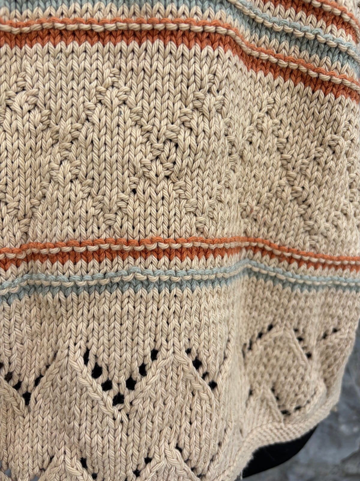 90s beige handmade gilet uk 14-16