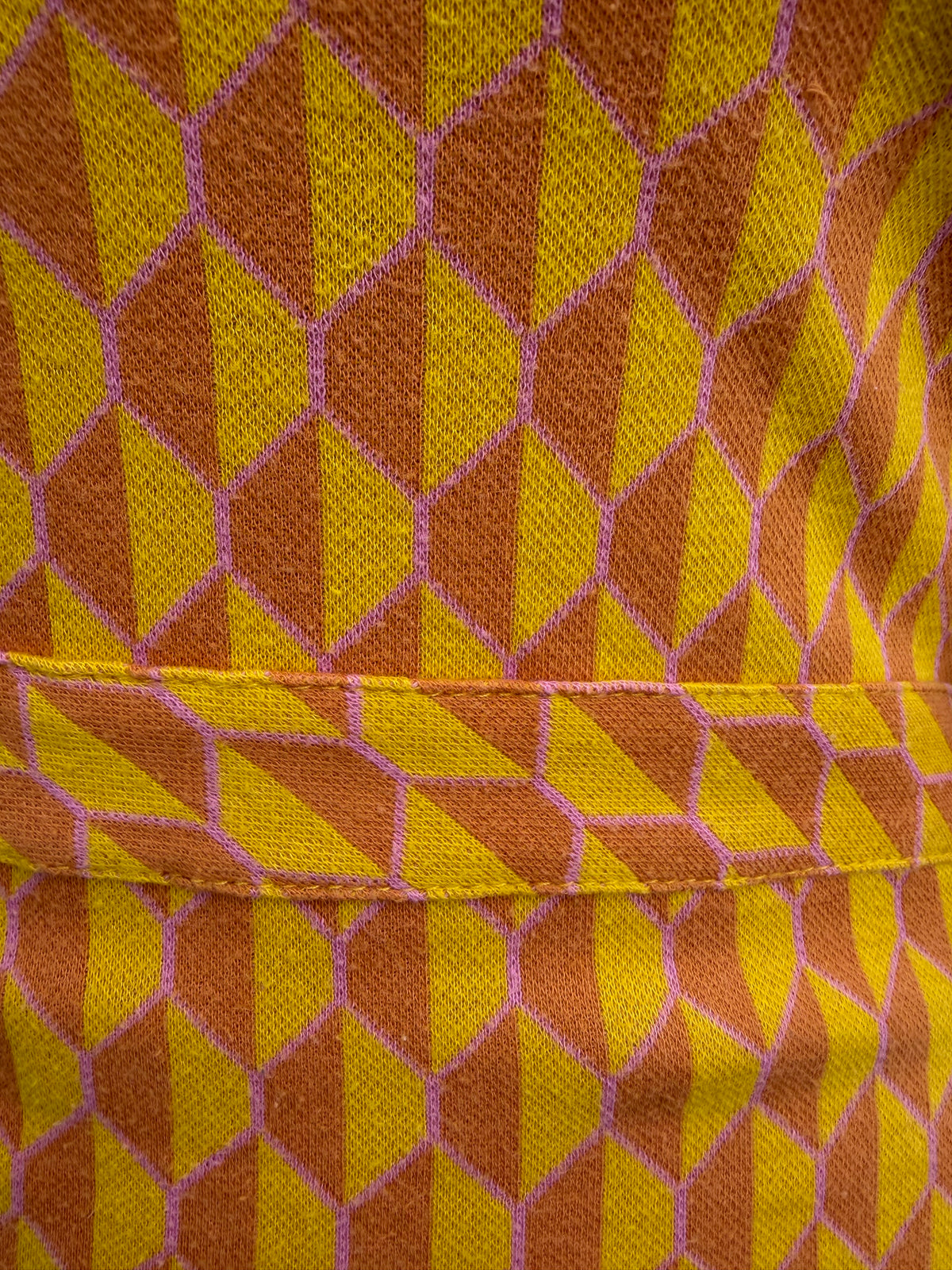 Orange&yellow geometric dress uk 8