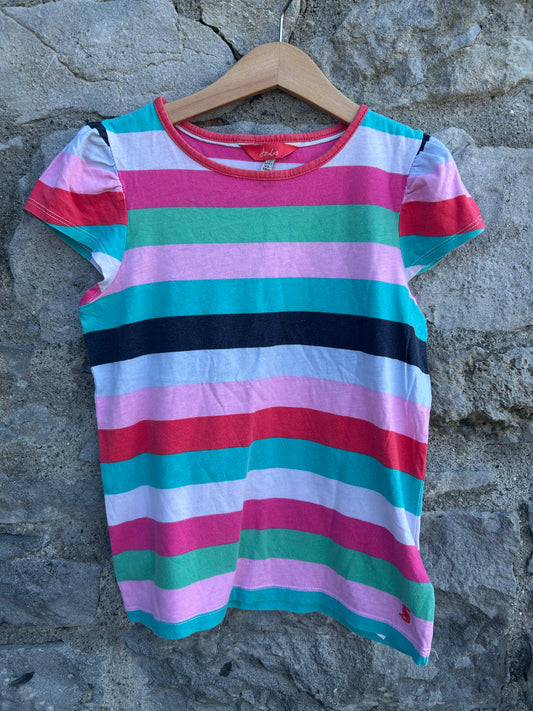 Colourful stripy T-shirt  7-8y (122-128cm)