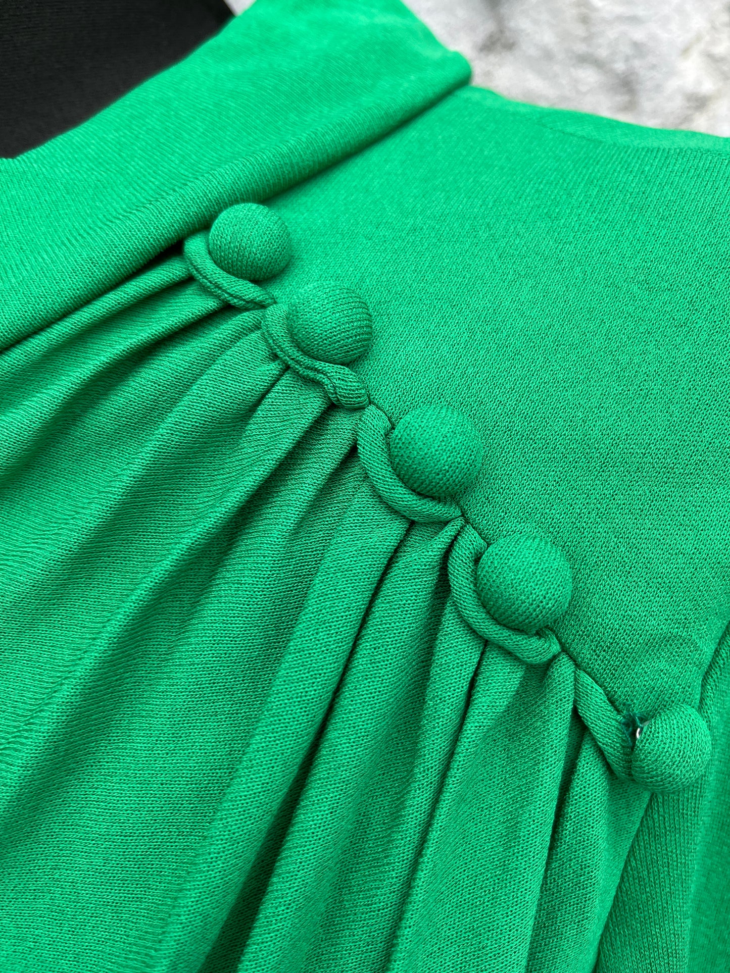 70s green maxi dress uk 10-12