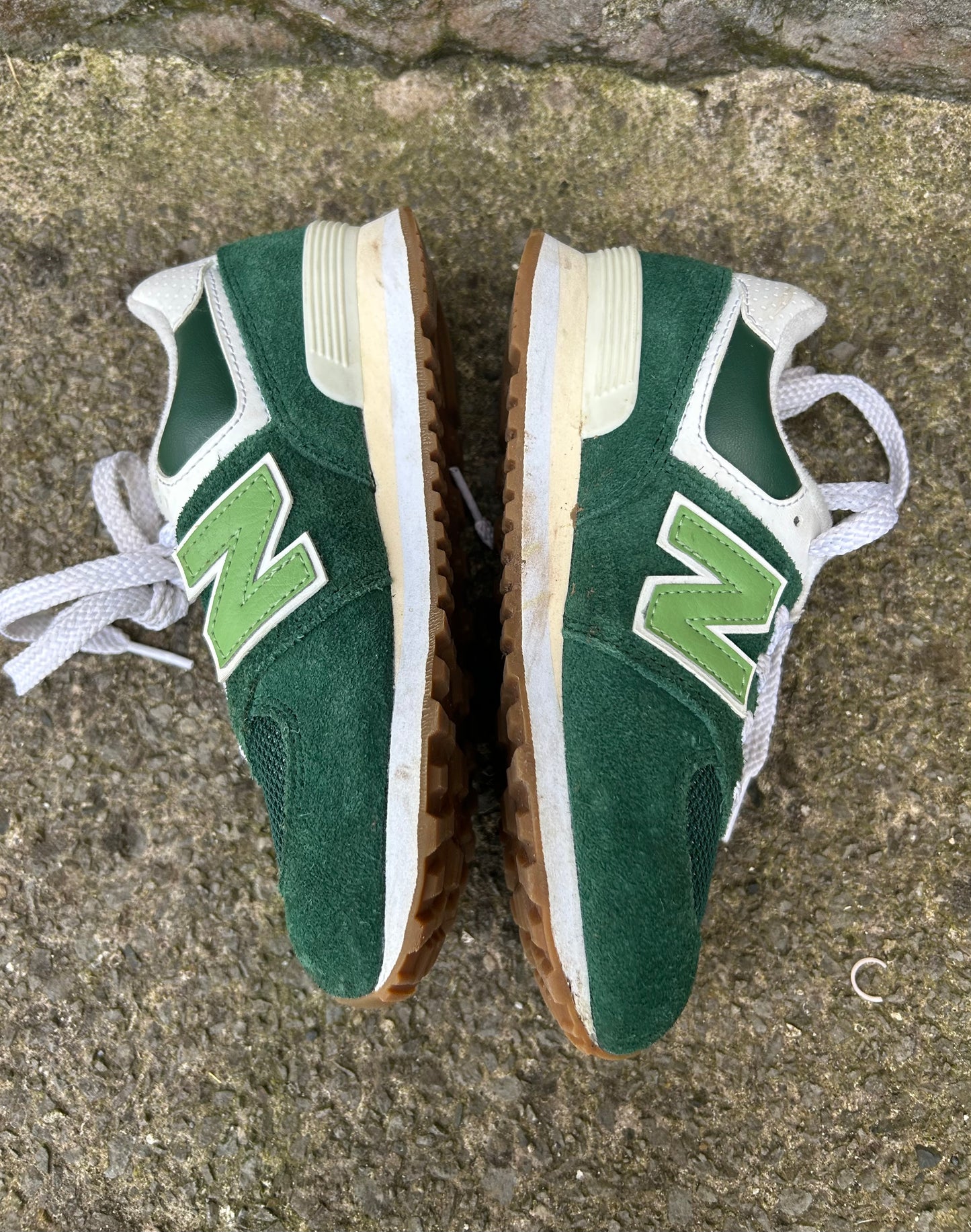 Green suede trainers  uk 13 (eu 32)