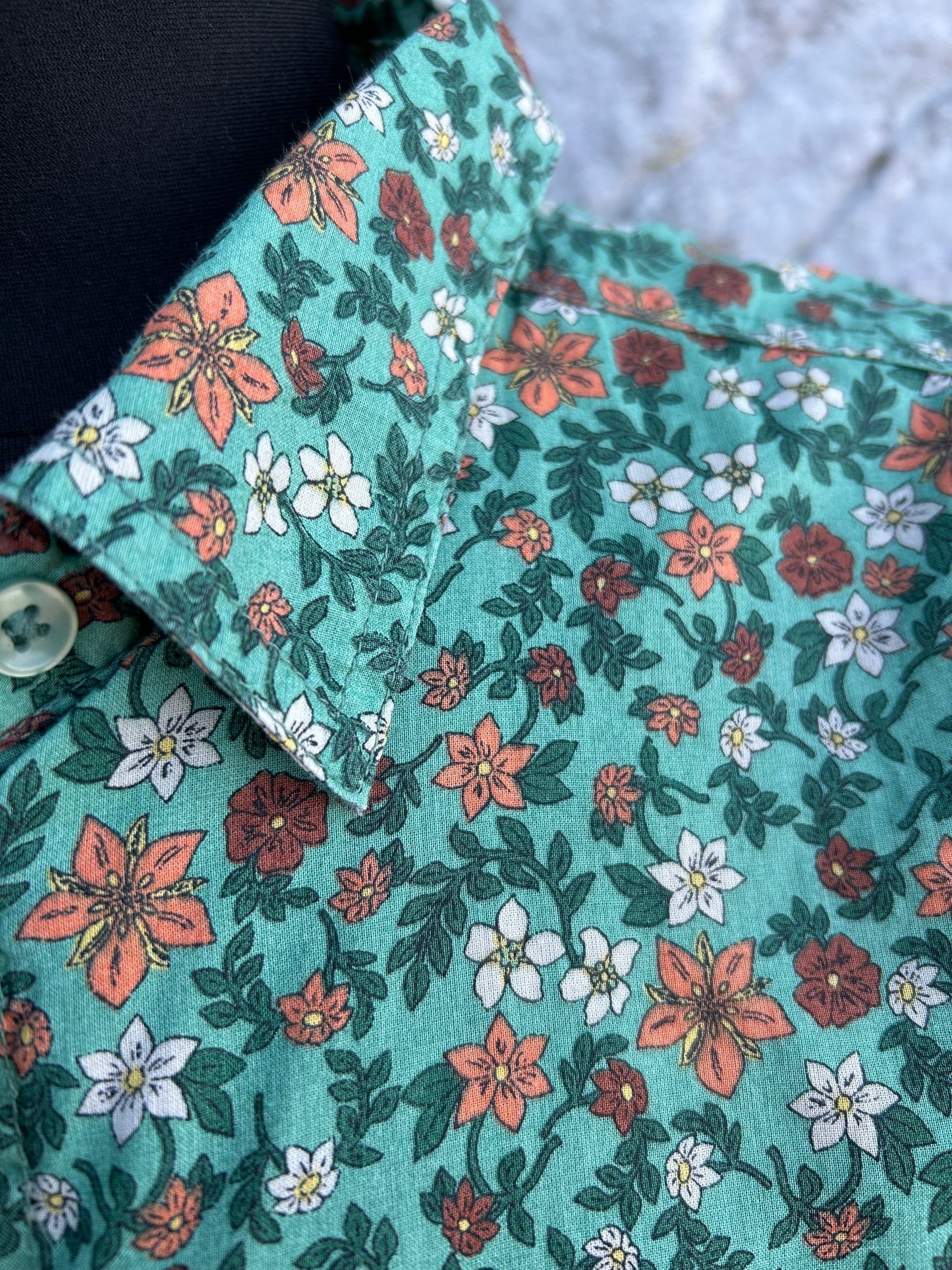 Green floral shirt uk 10