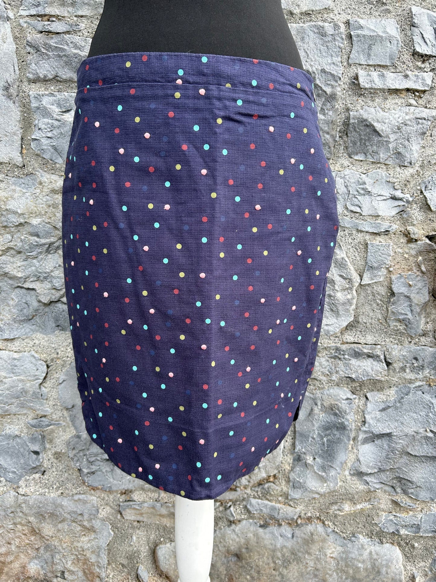 Spotty navy skirt uk 10-12