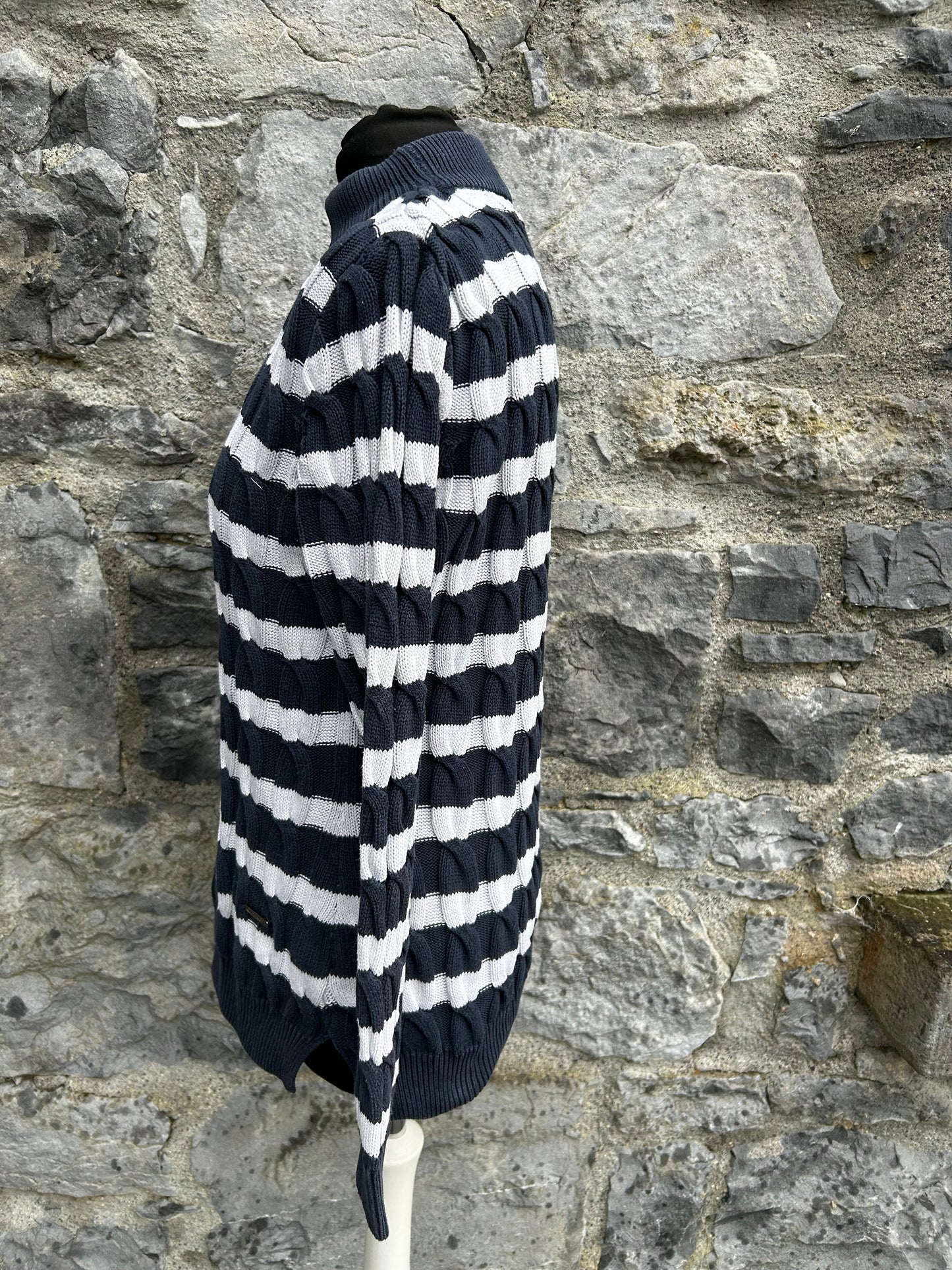 Y2K stripy cable jumper  uk 10-12