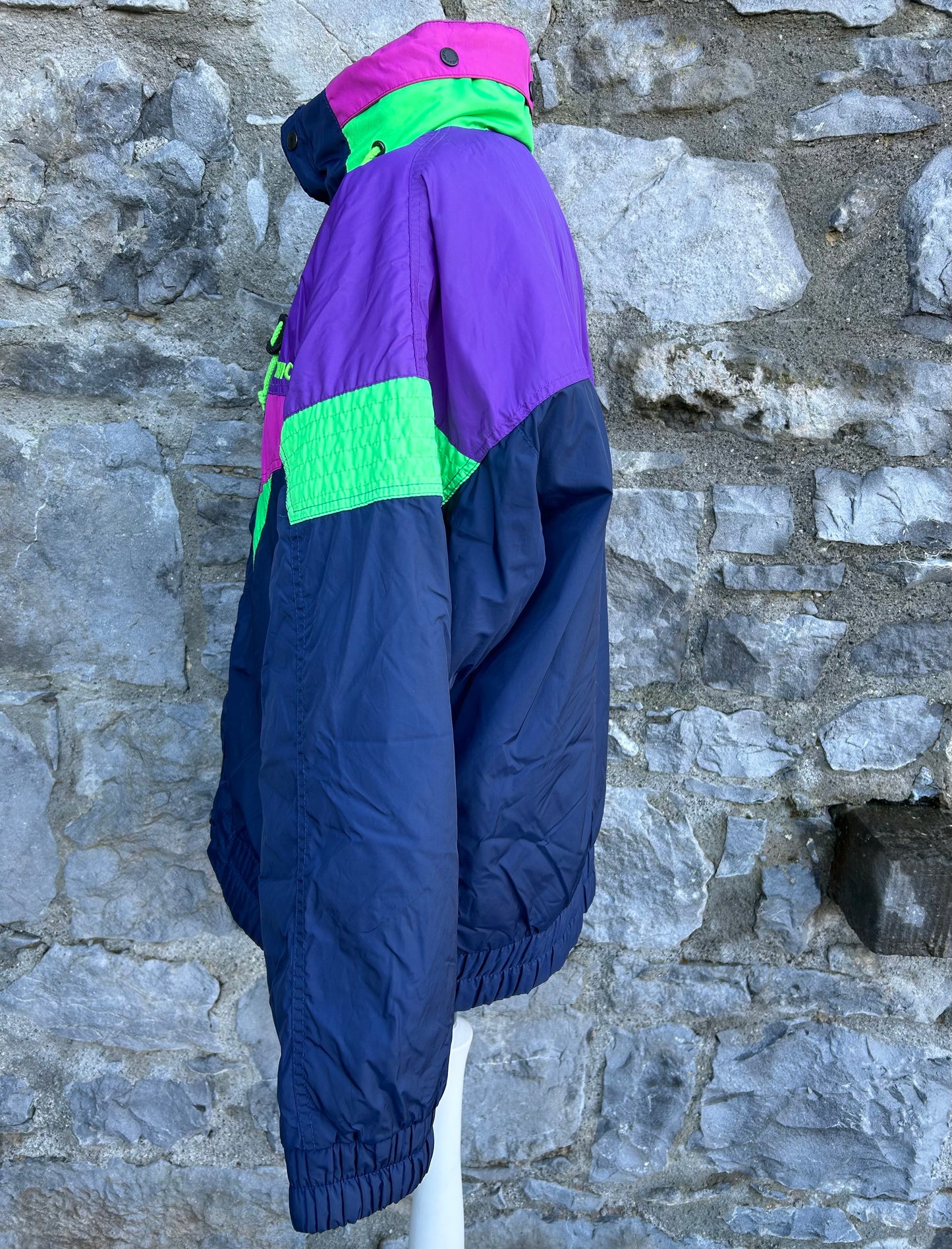 80s purple&navy winter jacket Small