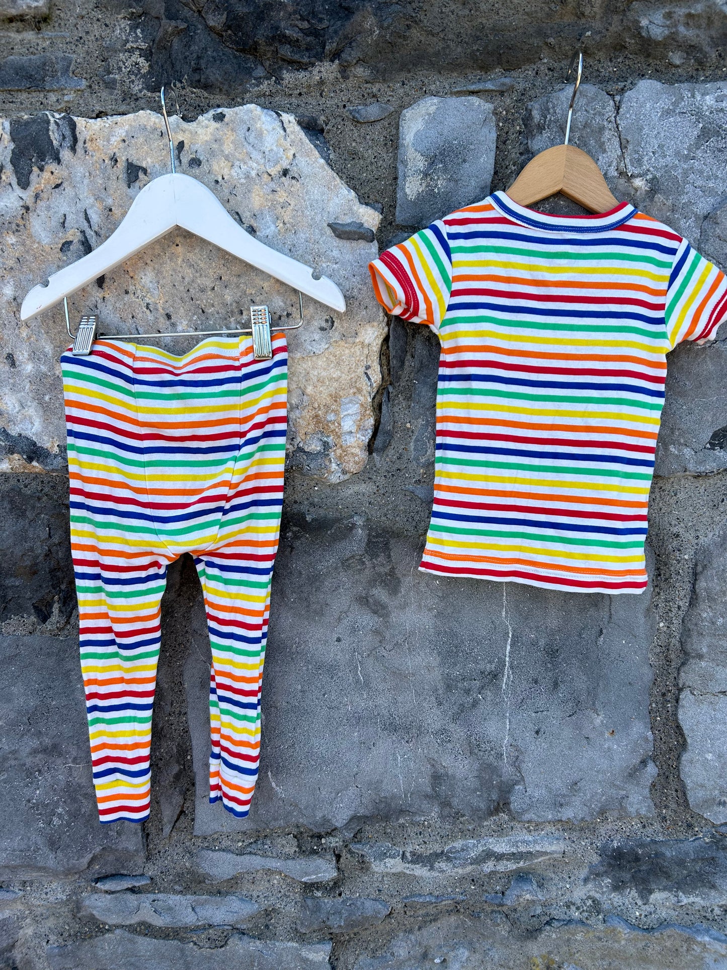 Rainbow stripes pjs  12-18m (80-86cm)