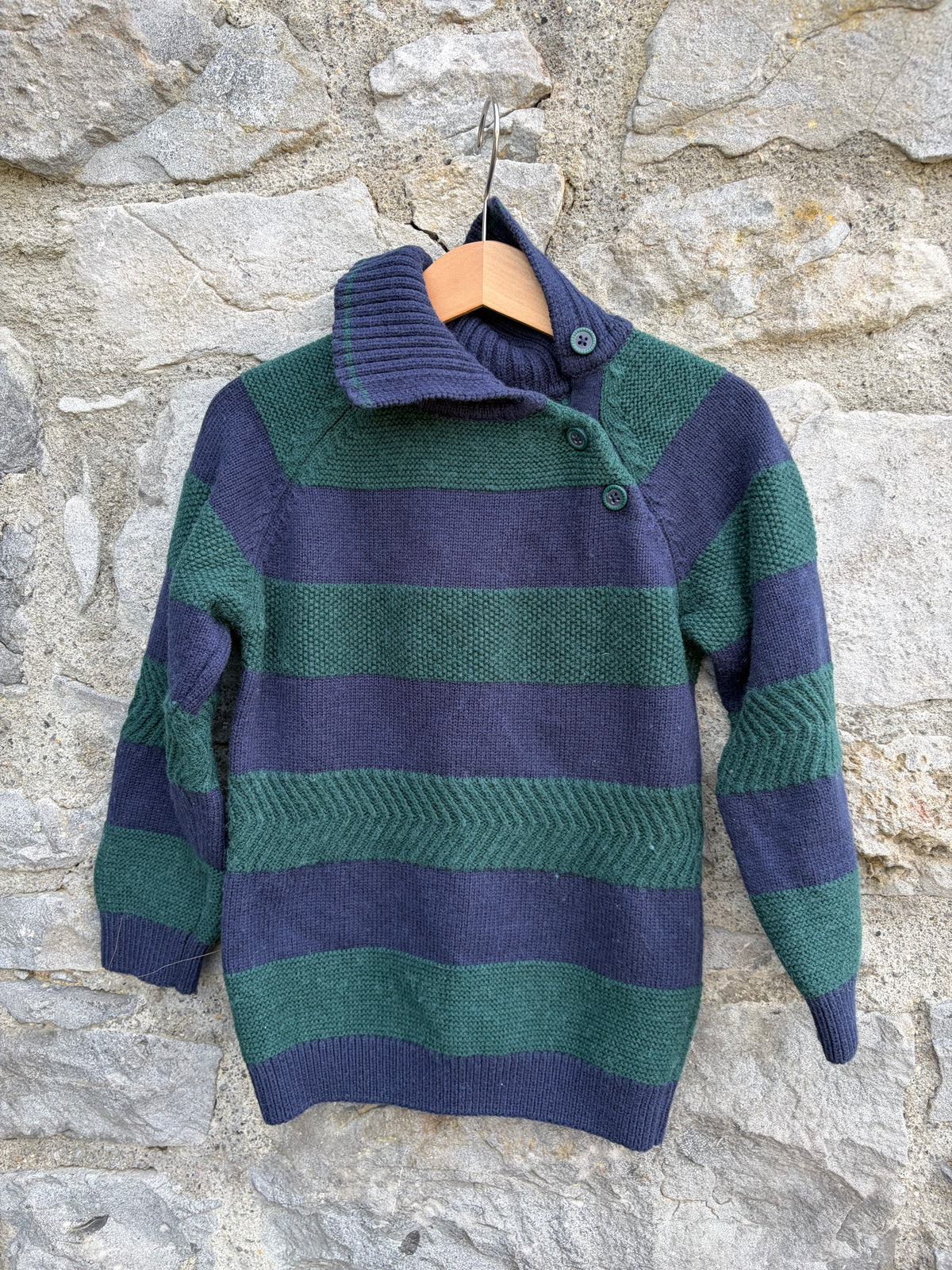Green&navy jumper  5-6y (110-116cm)