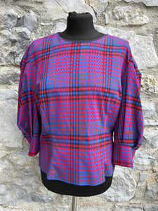 Red&blue check top uk 12-14