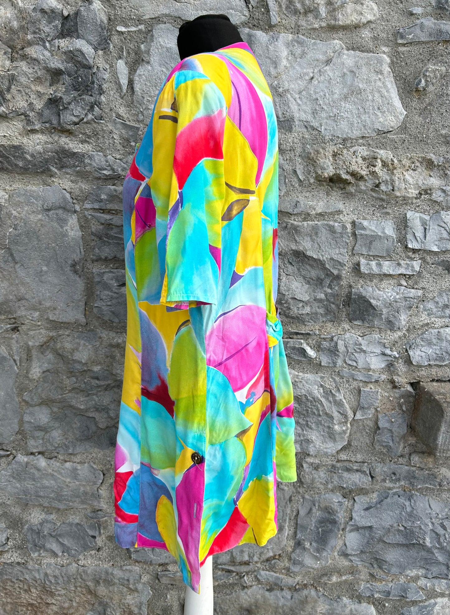 90s rainbow abstract tunic uk 12