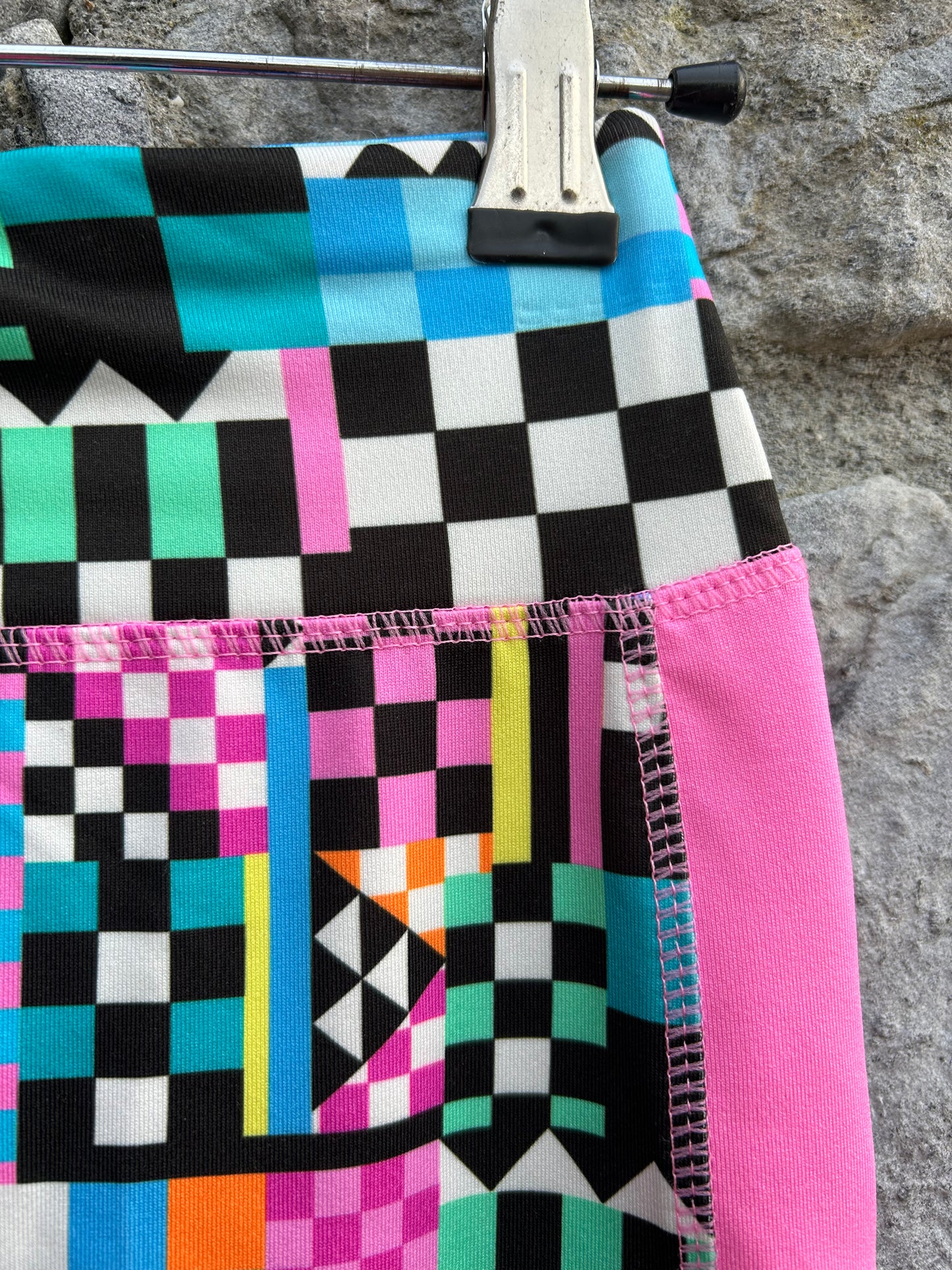 Colourful check leggings  8-9y (128-134cm)