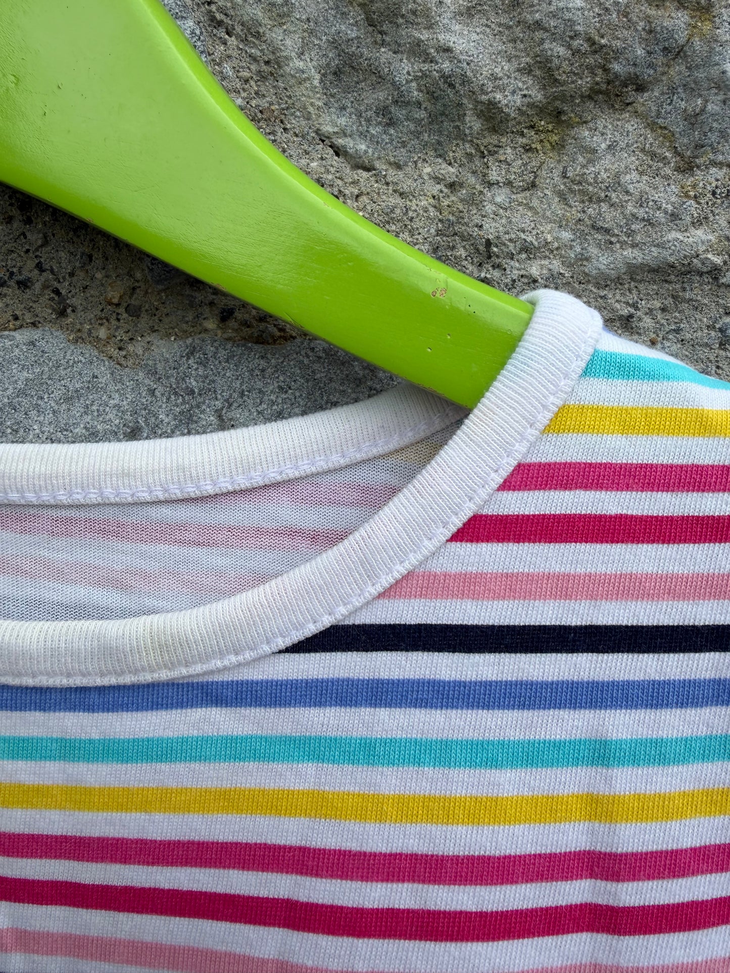 Rainbow skinny stripes dress  6-7y (116-122cm)