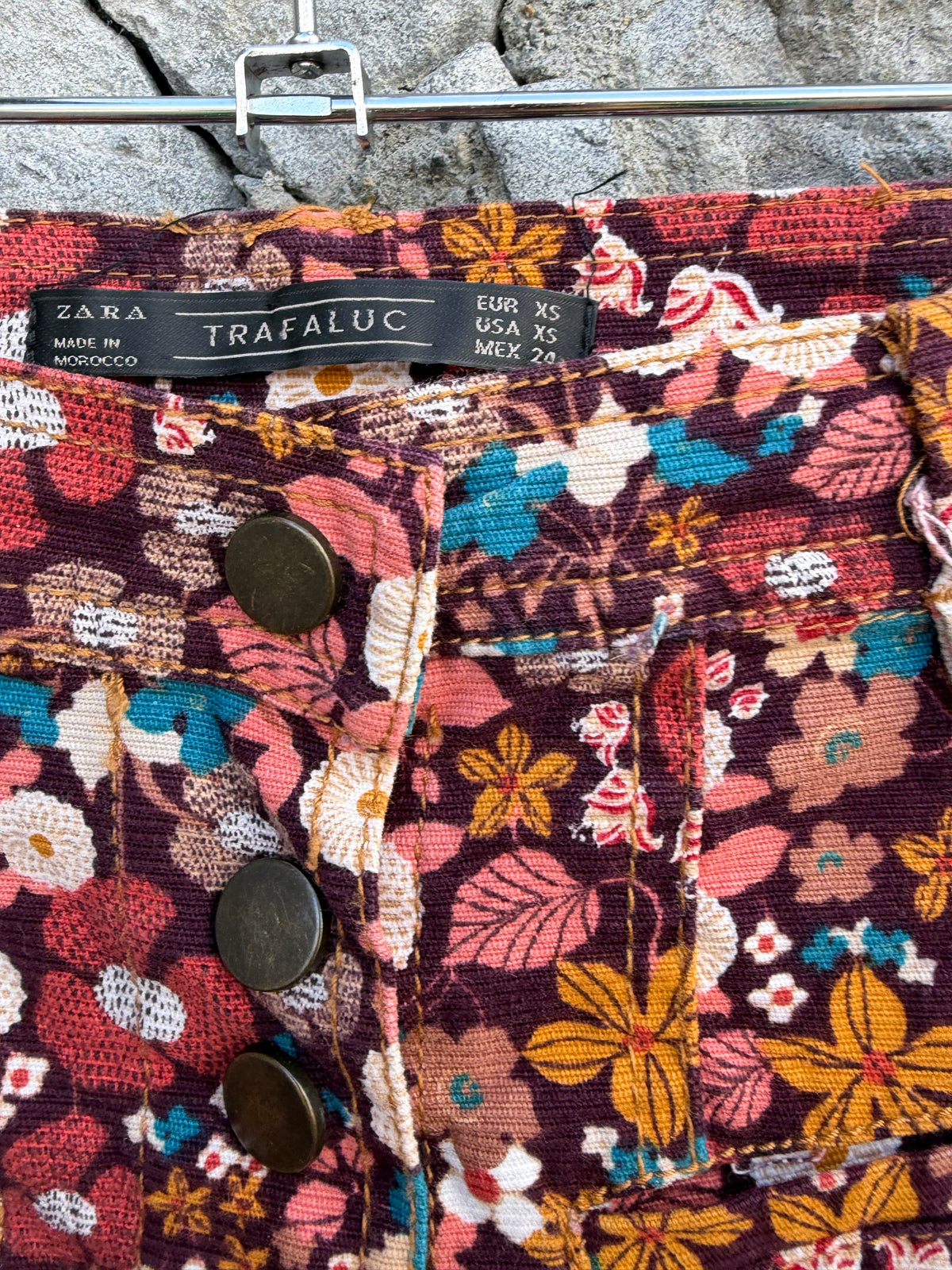 Autumn leaves cord skirt  11-12y (146-152cm)