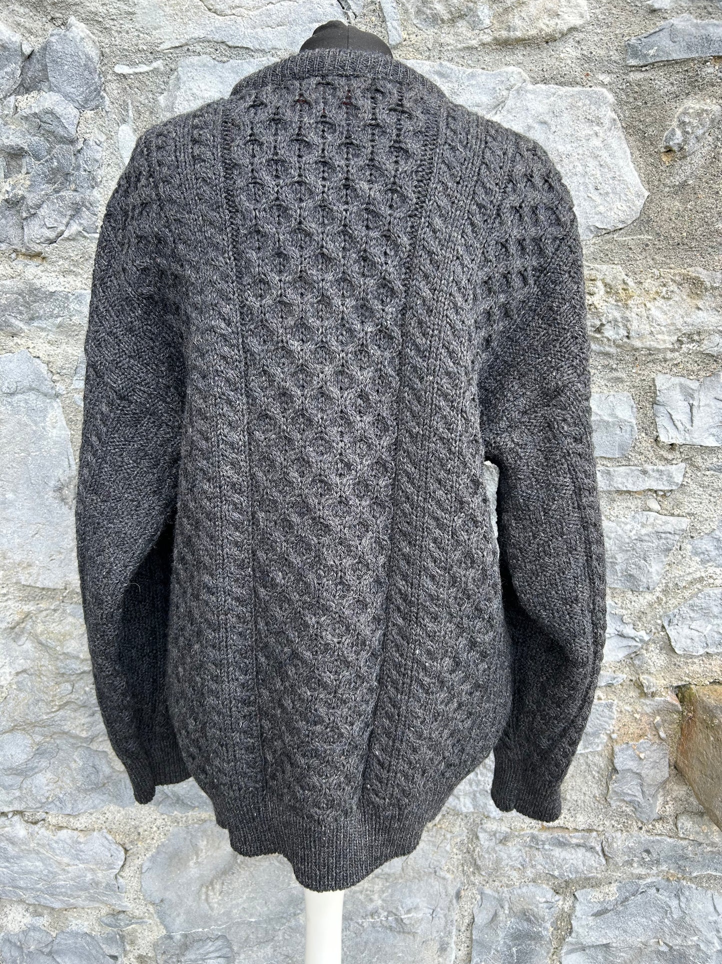 Grey Aran style jumper uk 16-18