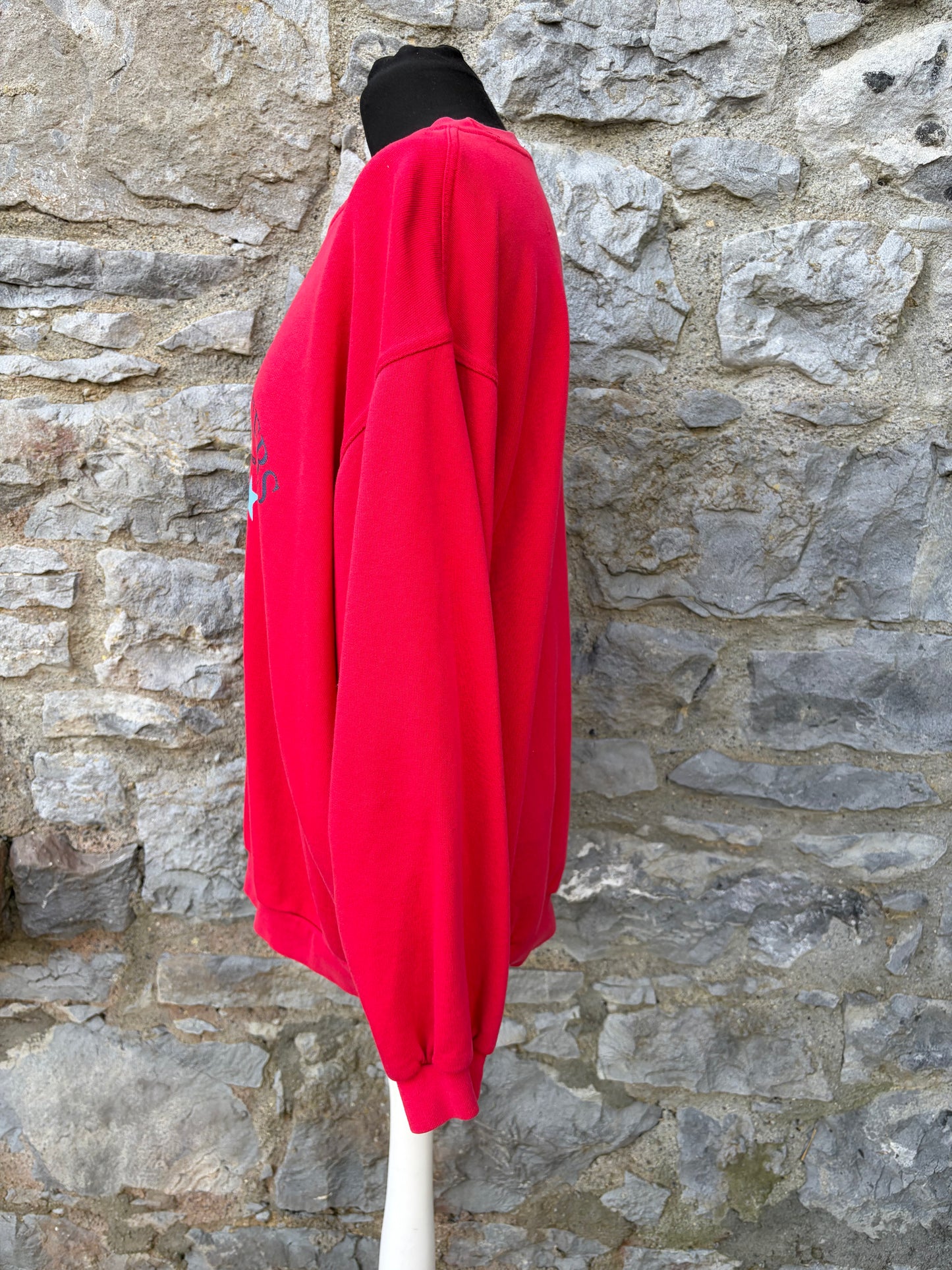 90s red sweatshirt uk 10-12