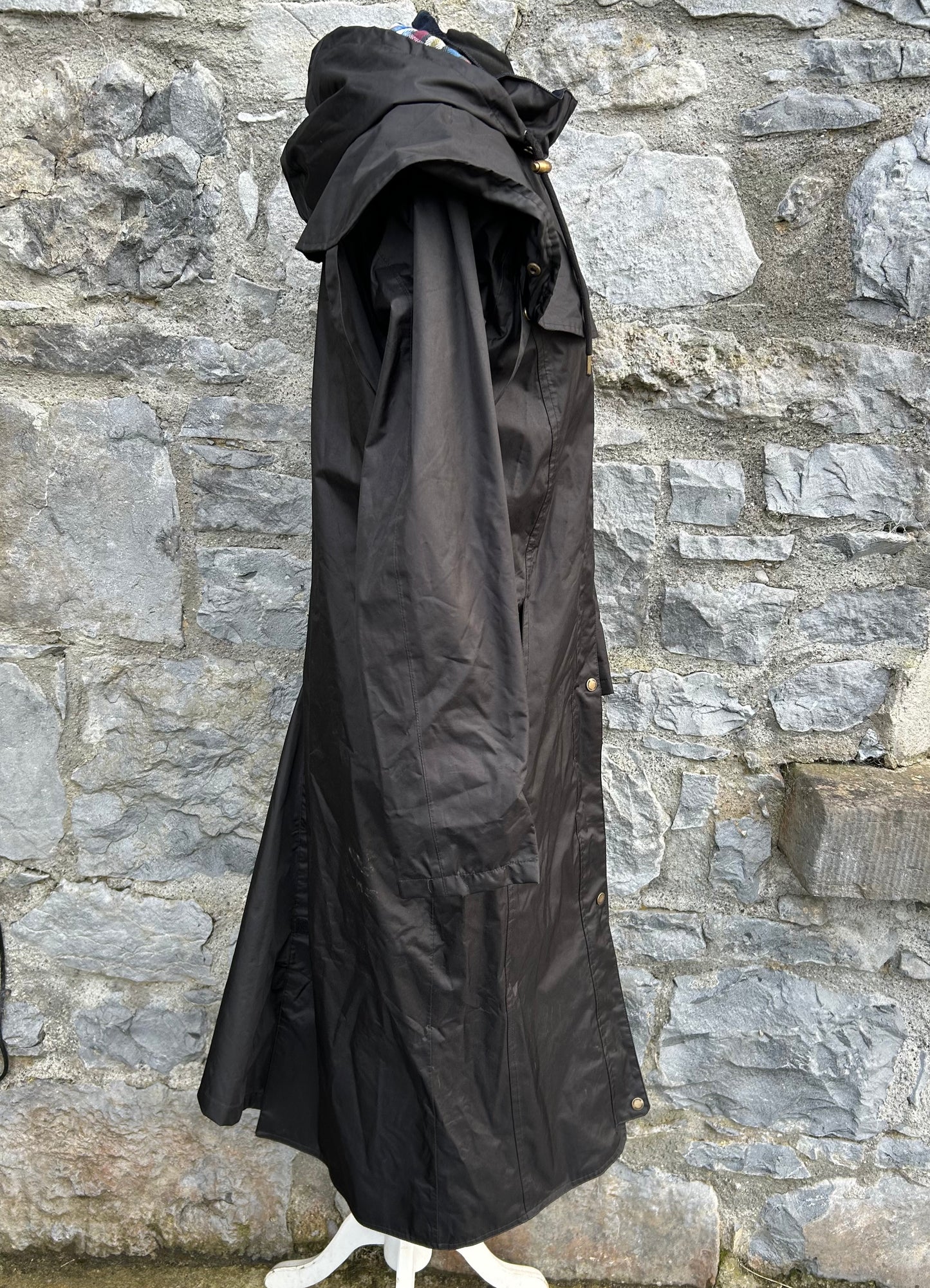 Outback Black full length raincoat uk 10