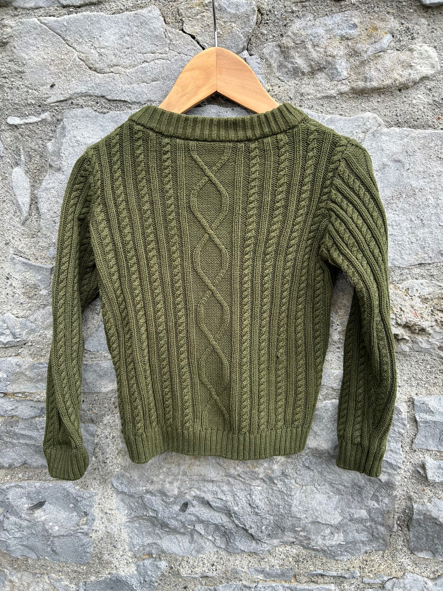 Green cable jumper  4-5y (104-110cm)