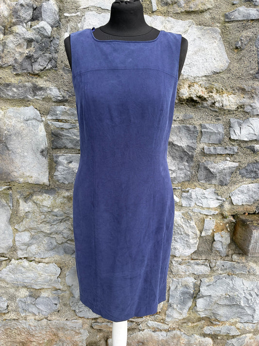 90s blue silk dress uk 8