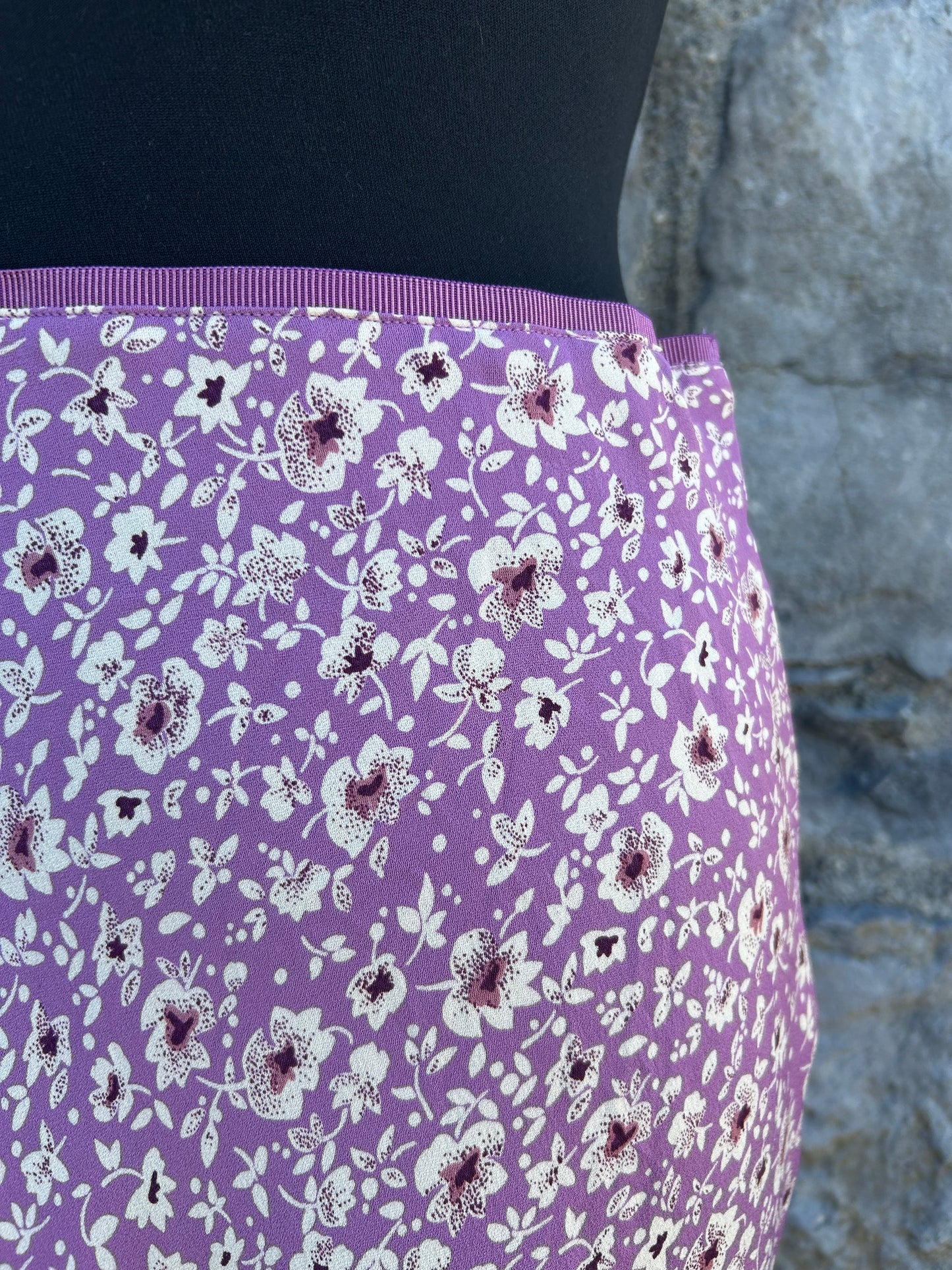 Lilac floral skirt uk 10-12