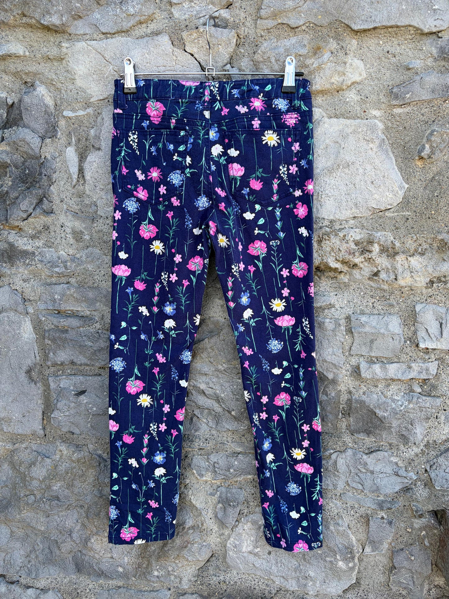 Botanical floral print jeans  9-10y (134-140cm)