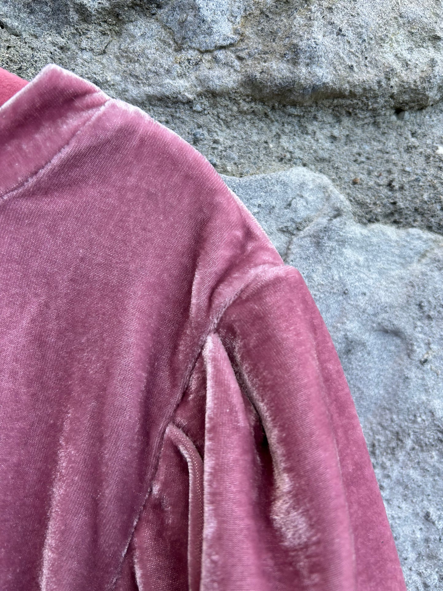 Pink velvet top 8-9y (128-134cm)