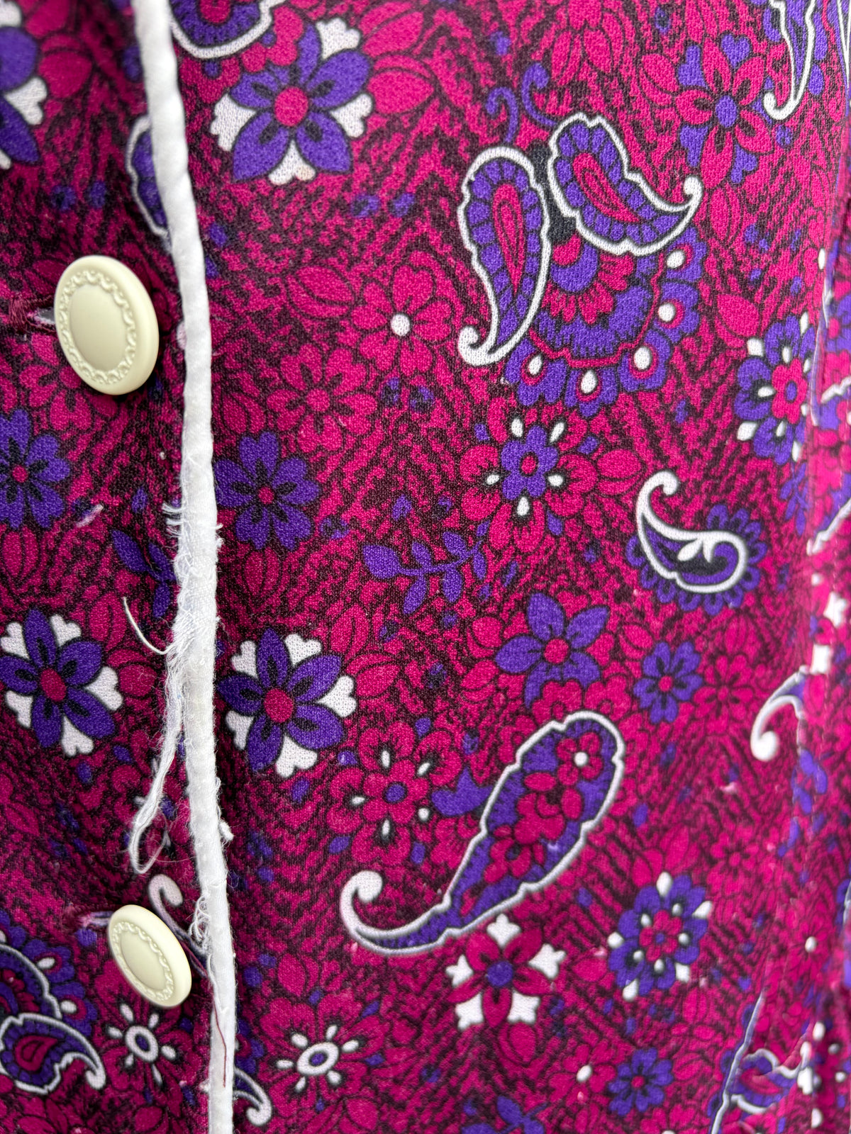 80s Paisley pink dress uk 16
