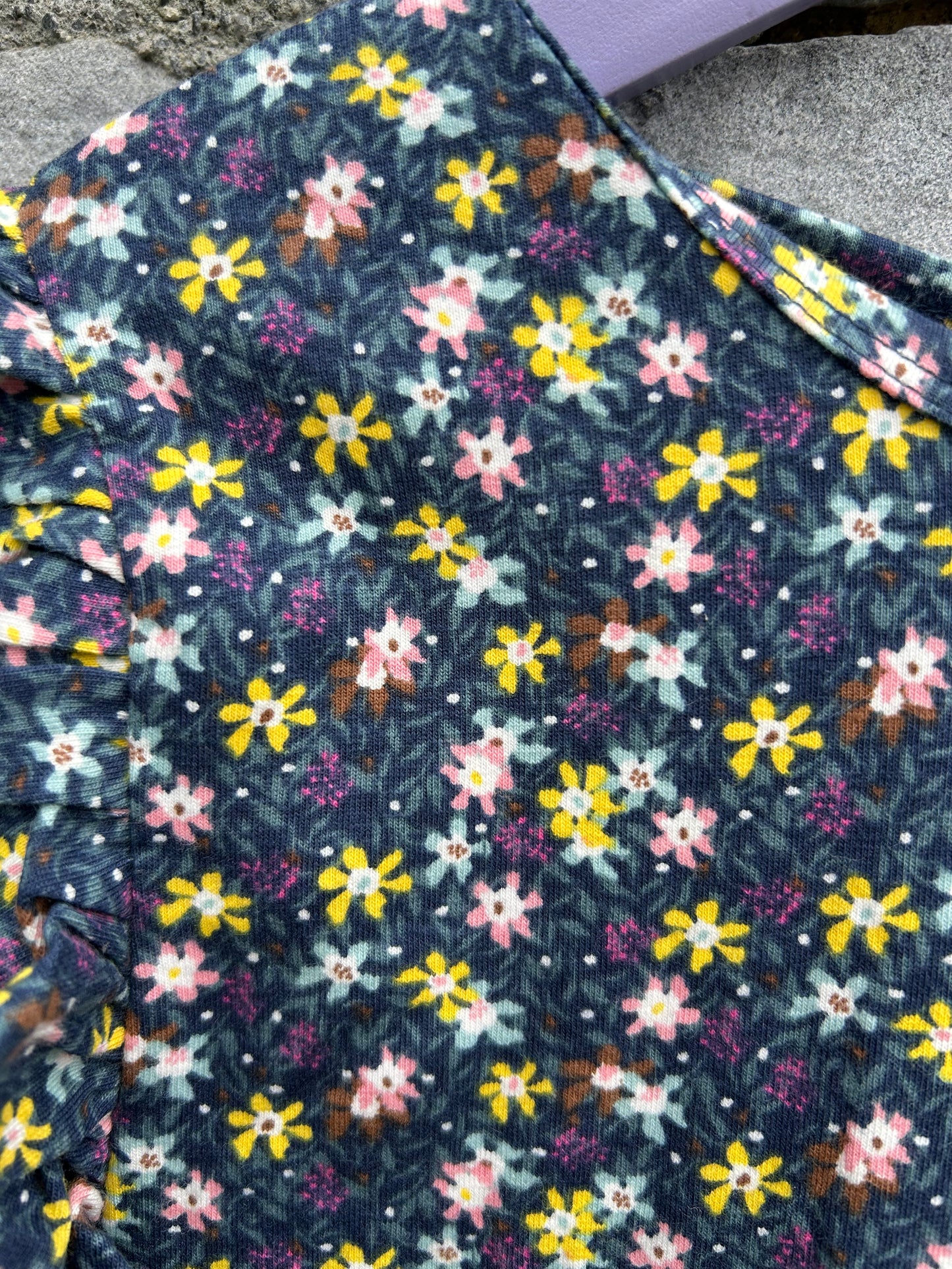 Yellow&pink charcoal dress 11-12y (146-152cm)