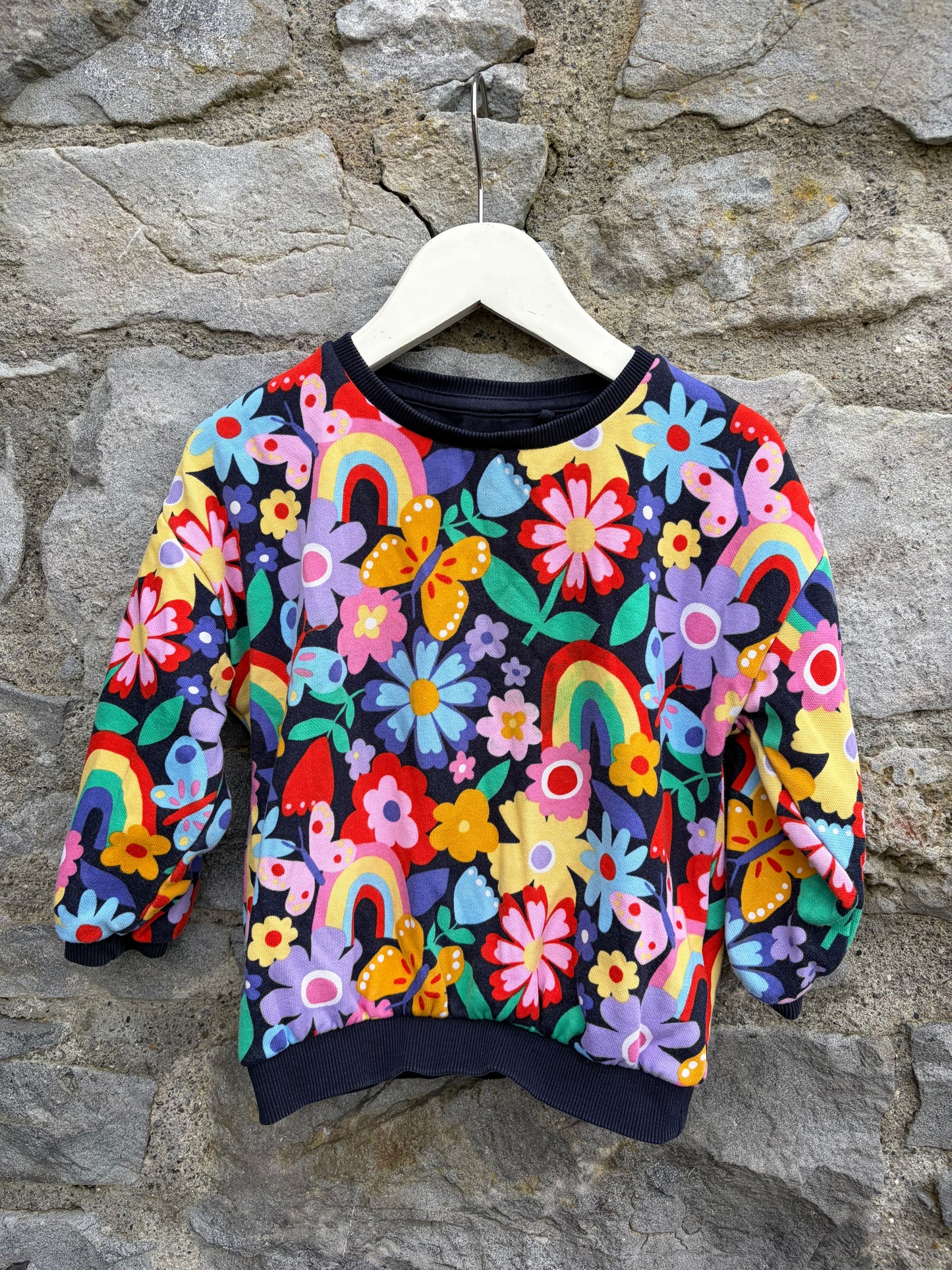 Colourful floral sweatshirt  2-3y (92-98cm)