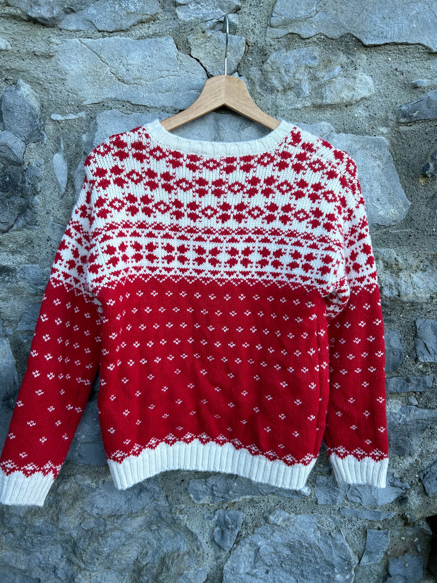 Nollaig Red&white jumper  11-12y (146-152cm)