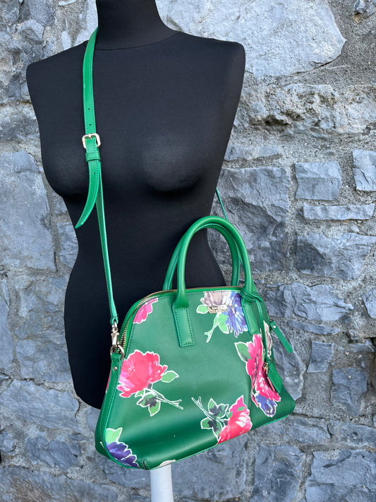 Green floral bag