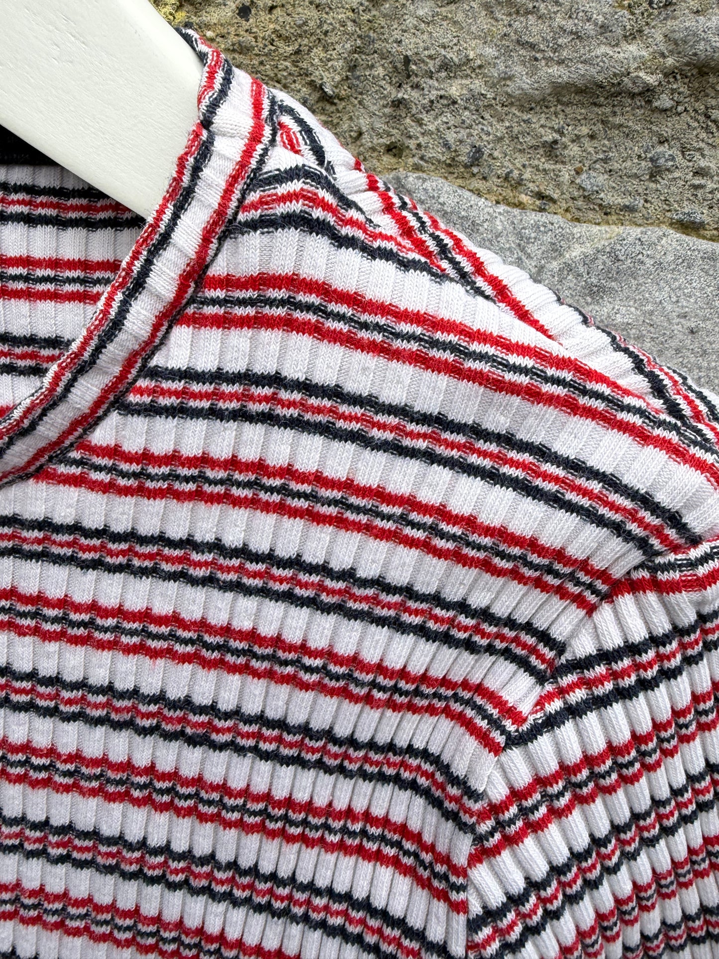 Stripy ribbed top  9-10y (134-140cm)