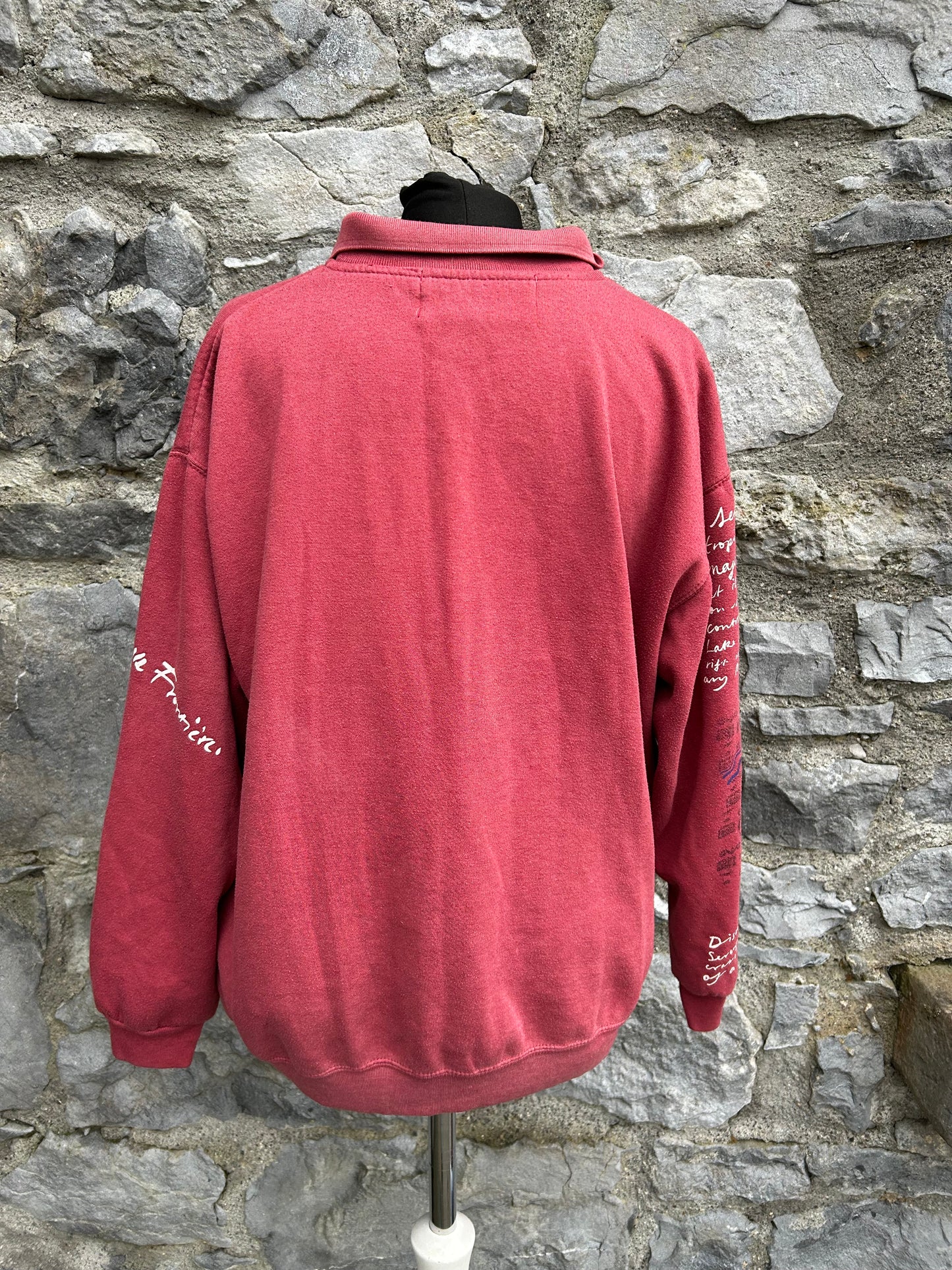 90s maroon sweatshirt Small