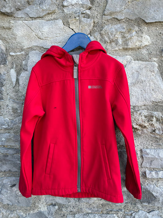 Red softshell jacket  7-8y (122-128cm)