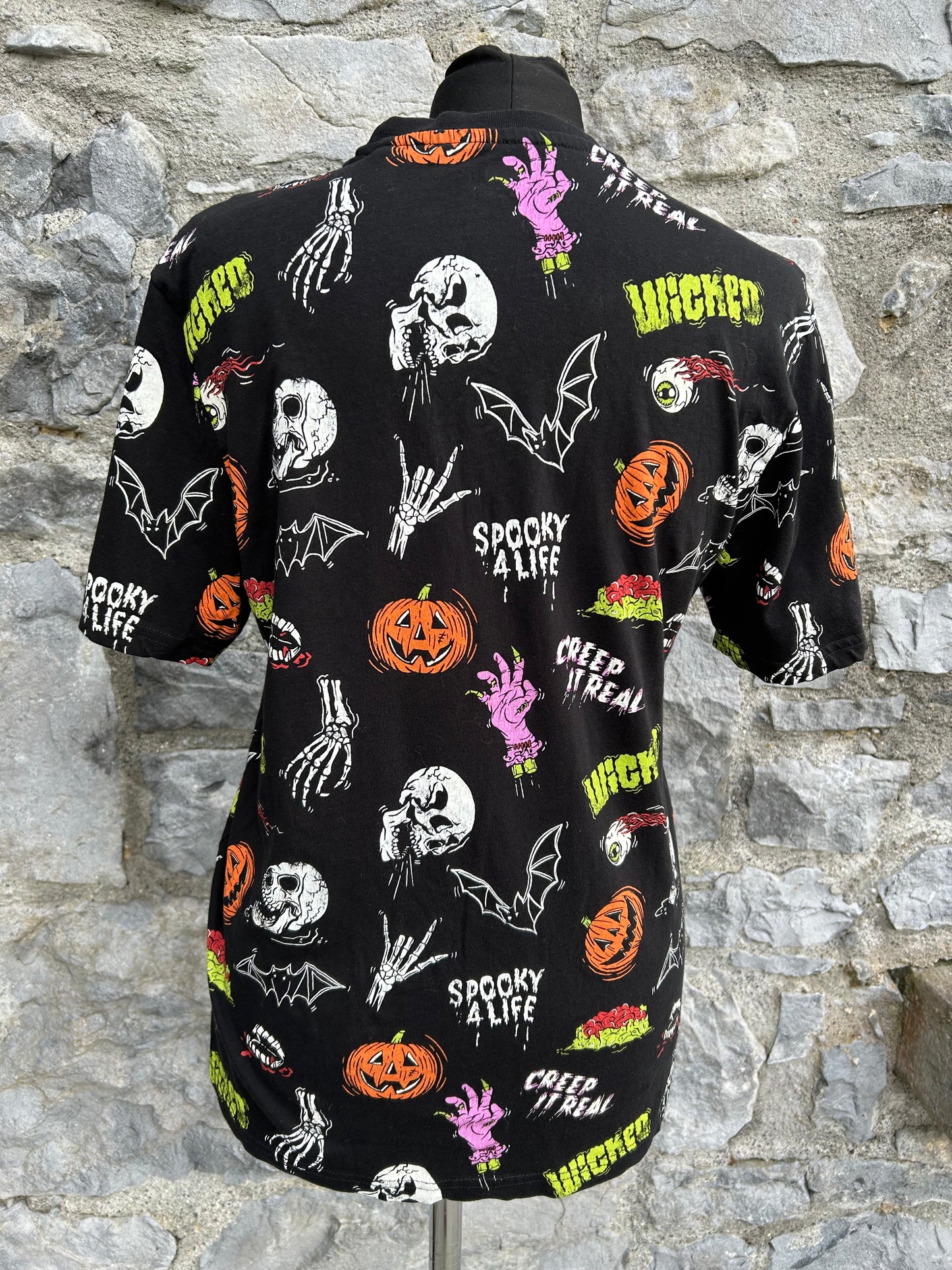 Spooky 4 life black T-shirt uk 8-10