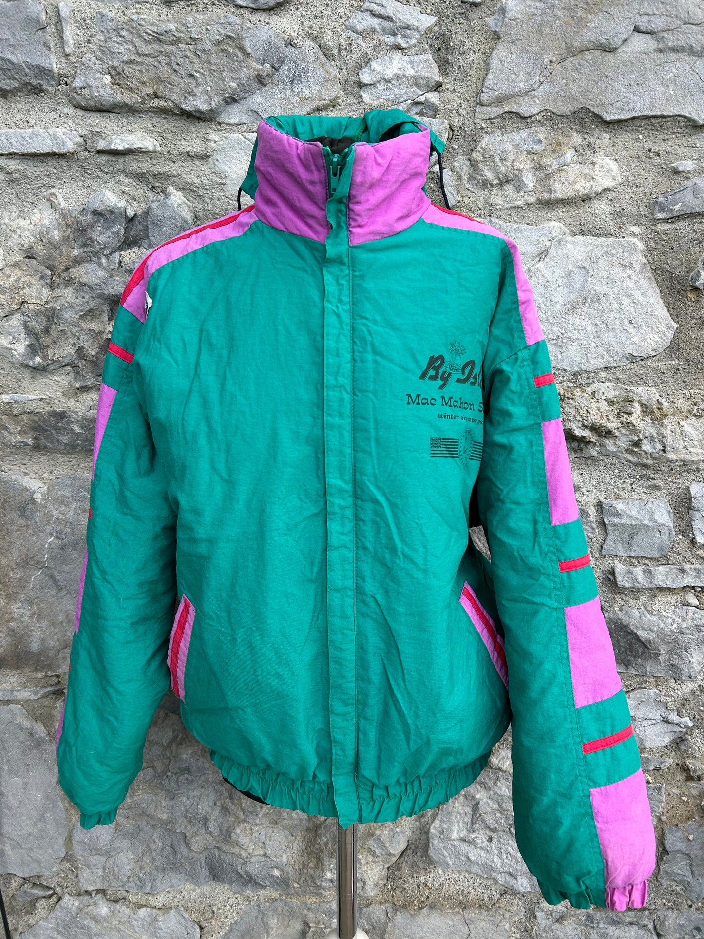 80s teal and pink jacket uk 10-12