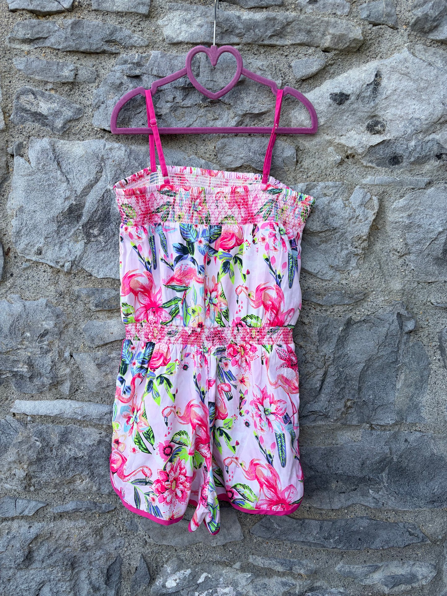 Tropical flowers jumpsuit  11y (146cm)