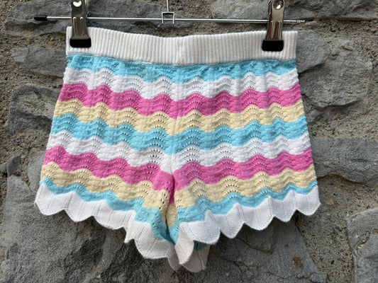 Crochet colourful waves shorts  5-6y (110-116cm)