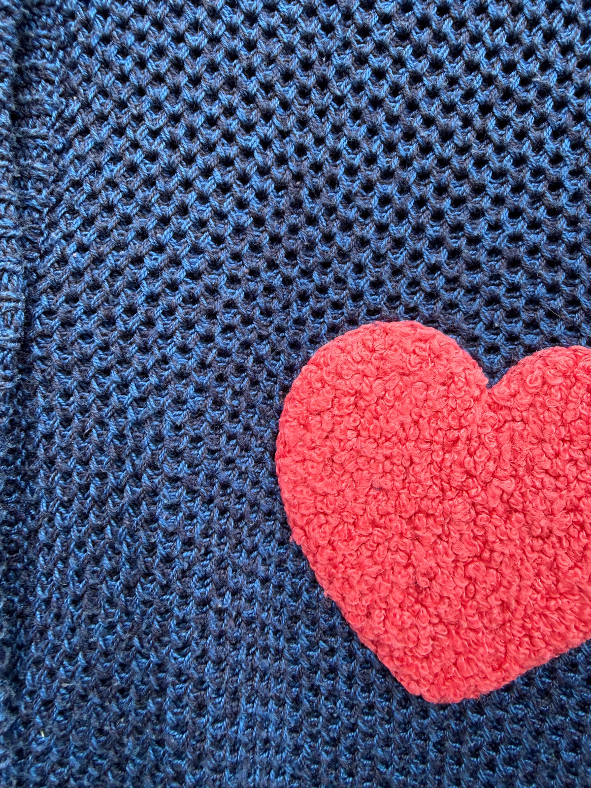 Blue heart cardigan  7-8y (122-128cm)