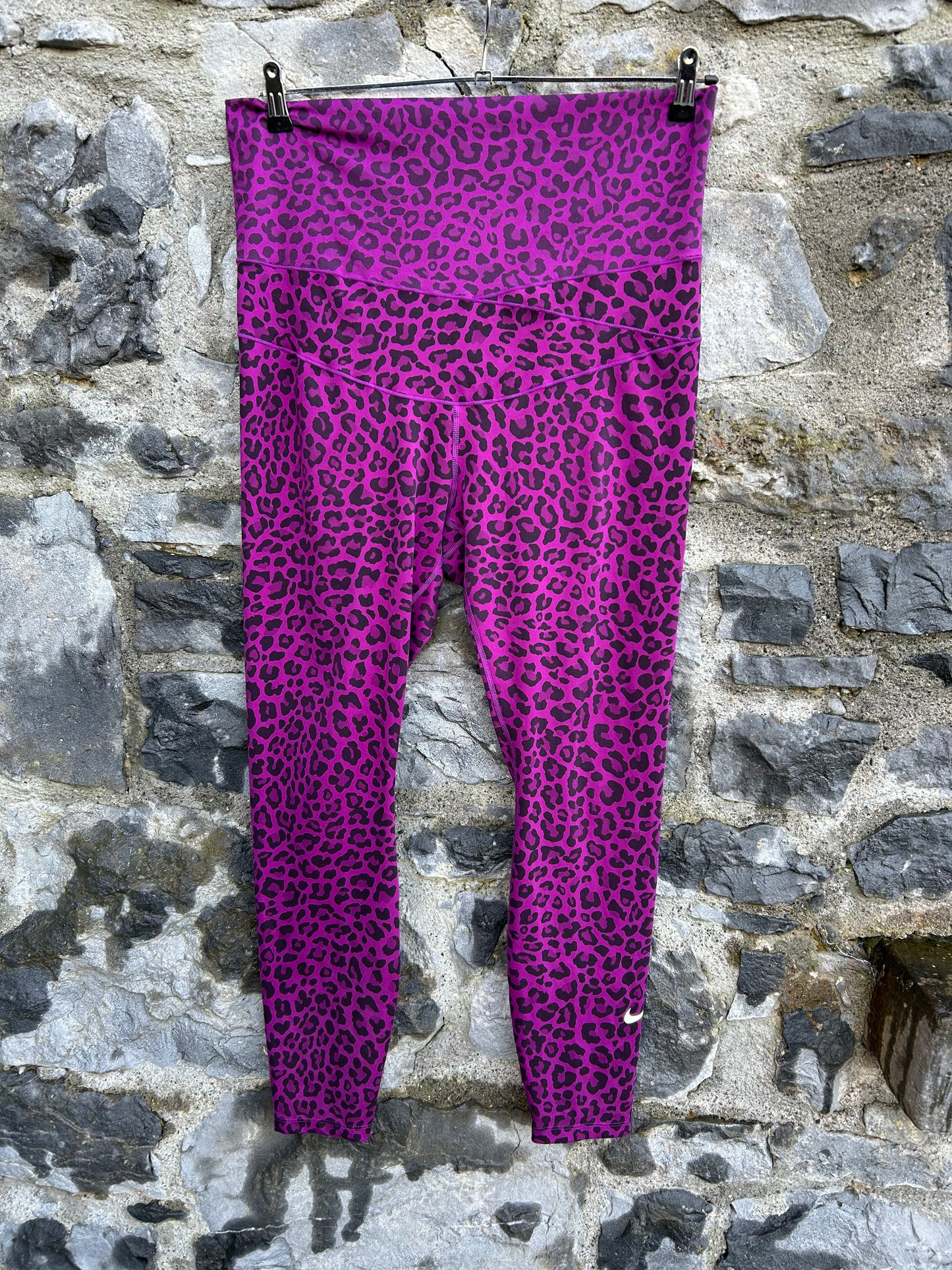 Purple leopard print maternity leggings uk 12