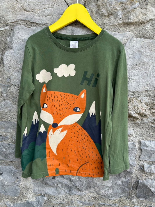 Hi Fox green top  7-8y (122-128cm)