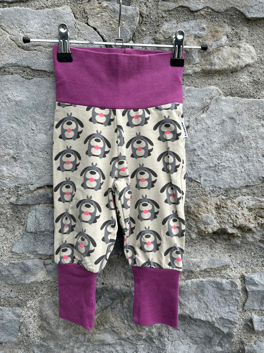 Dogs beige rib pants  9-12m (74-80cm)