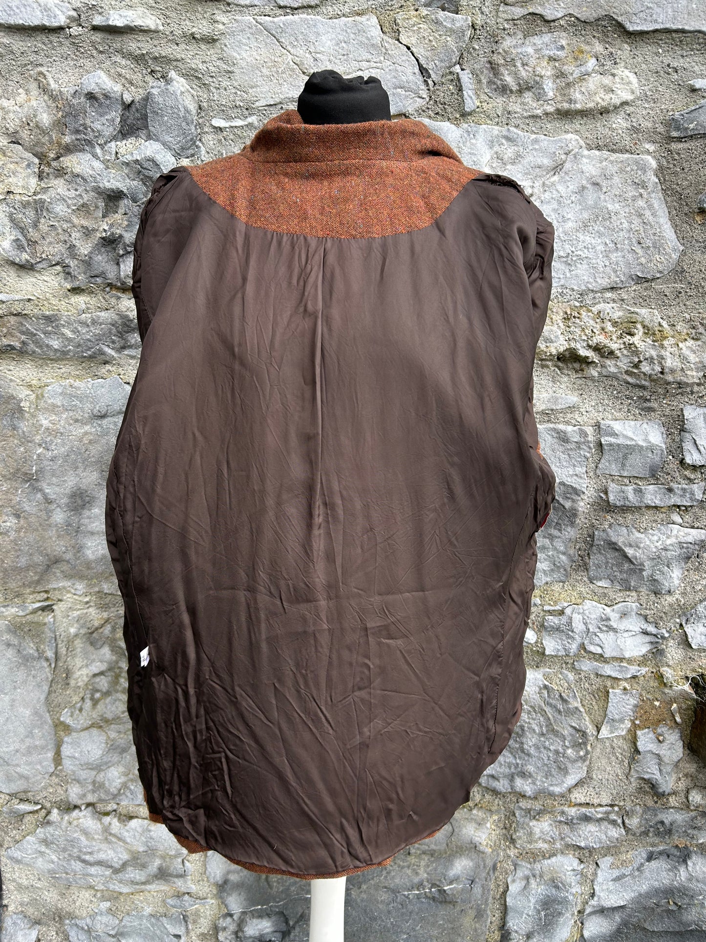 80s Donegal Tweed Brown jacket uk 14-16