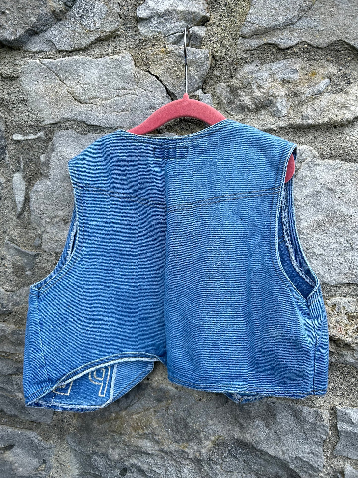 80s denim waistcoat  8-10y (128-140cm)