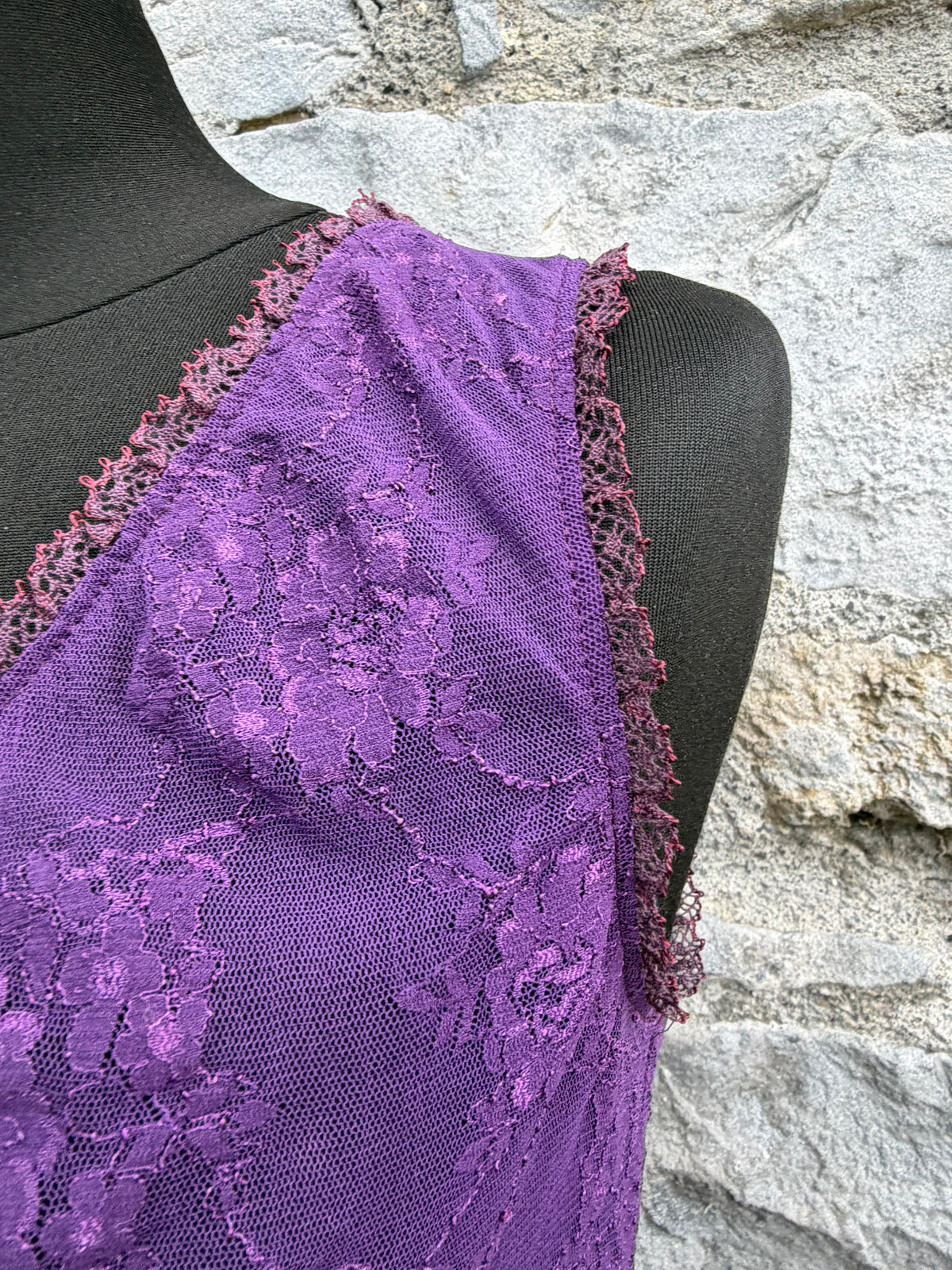 Purple lace dress uk 10-12