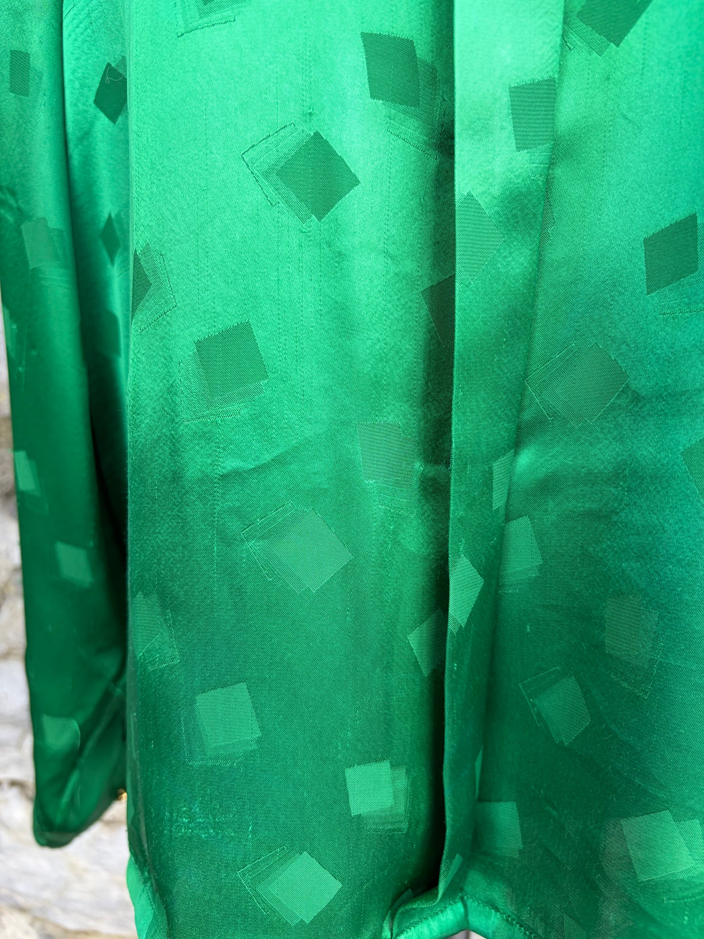80s green blouse uk 16-18