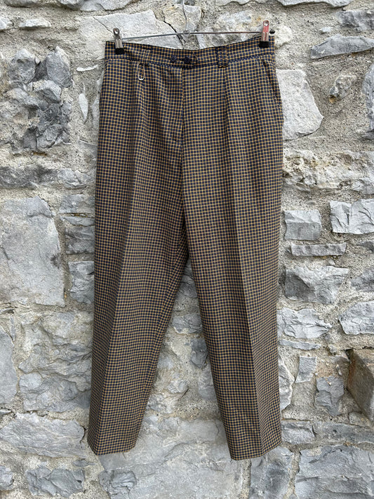 90s yellow&navy pants uk 14
