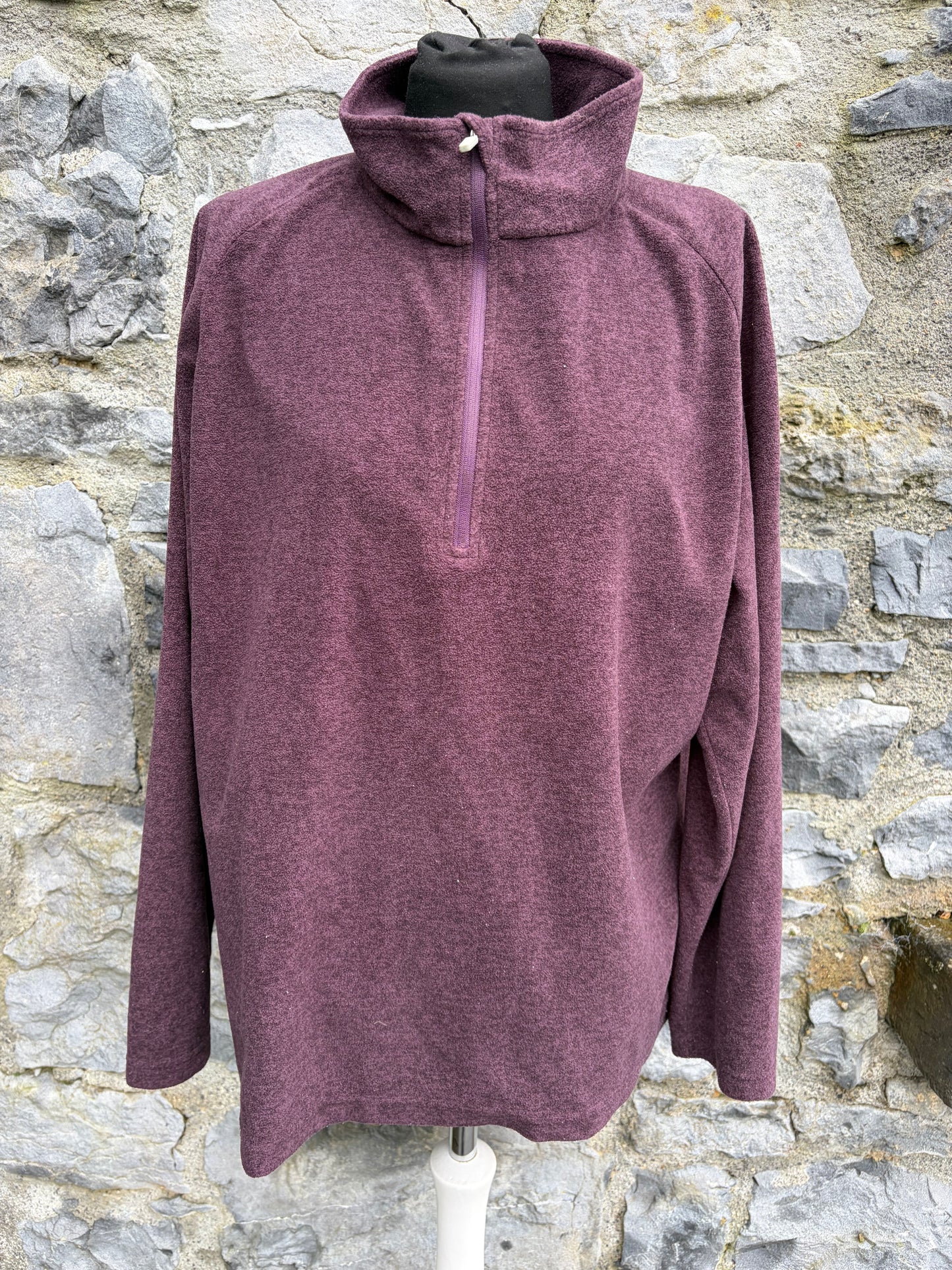 Plum quarter-zip fleece pullover  uk 18