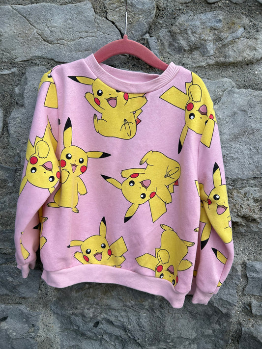 Pikachu pink sweatshirt 5-6y (110-116cm)