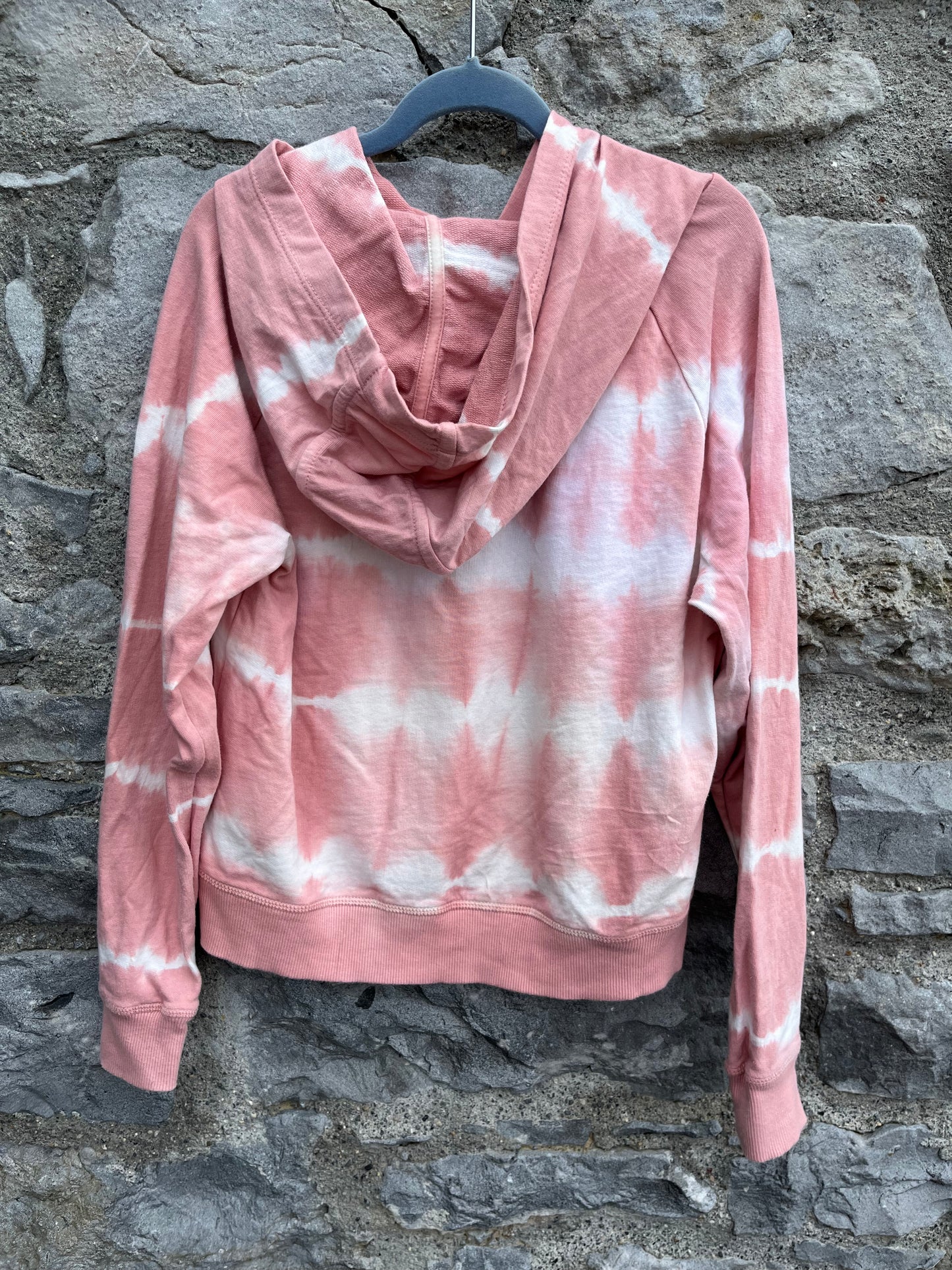 Pink tie-dye cropped hoodie  10-11y (140-146cm)