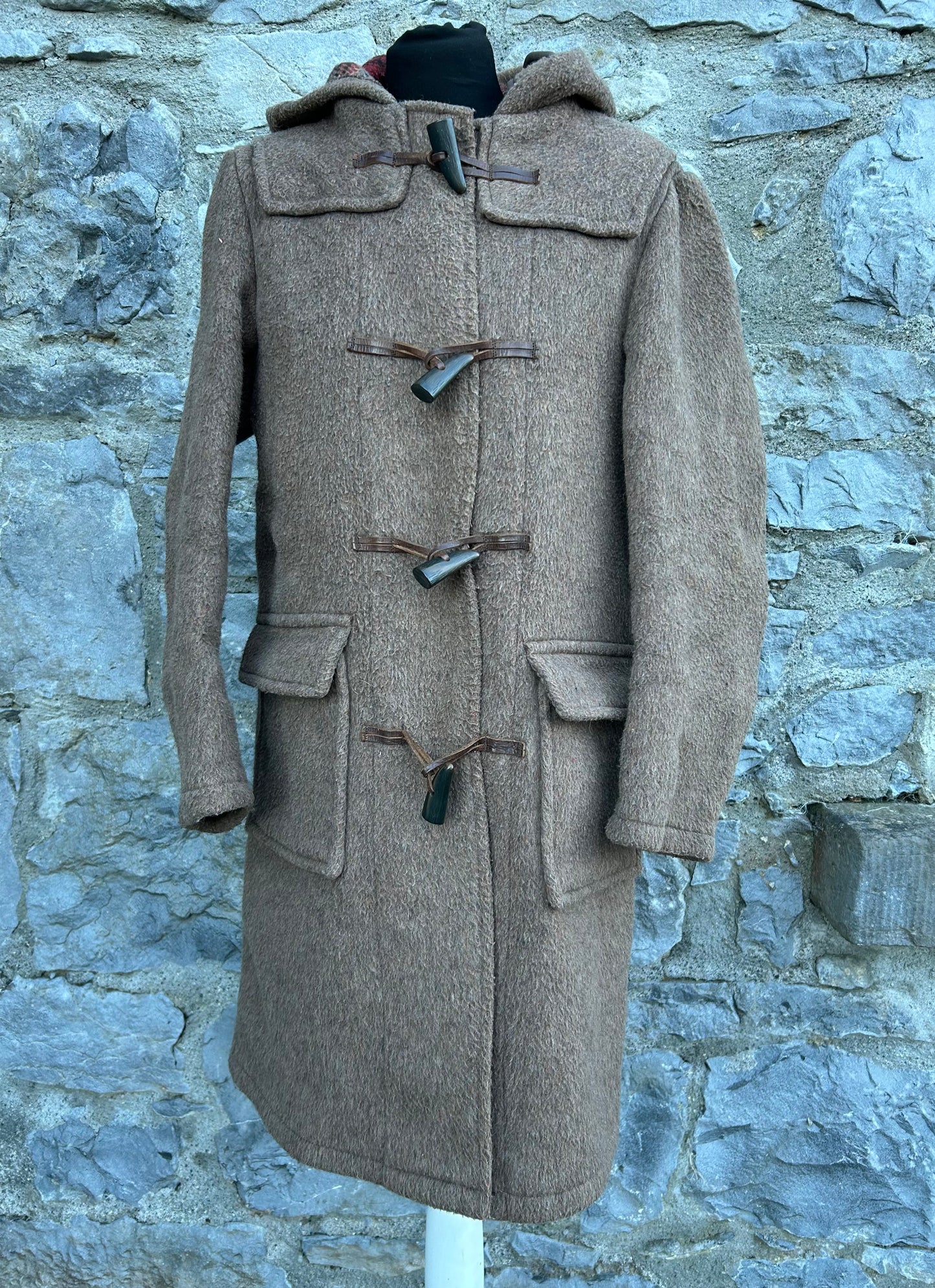 80s brown dufflecoat Small